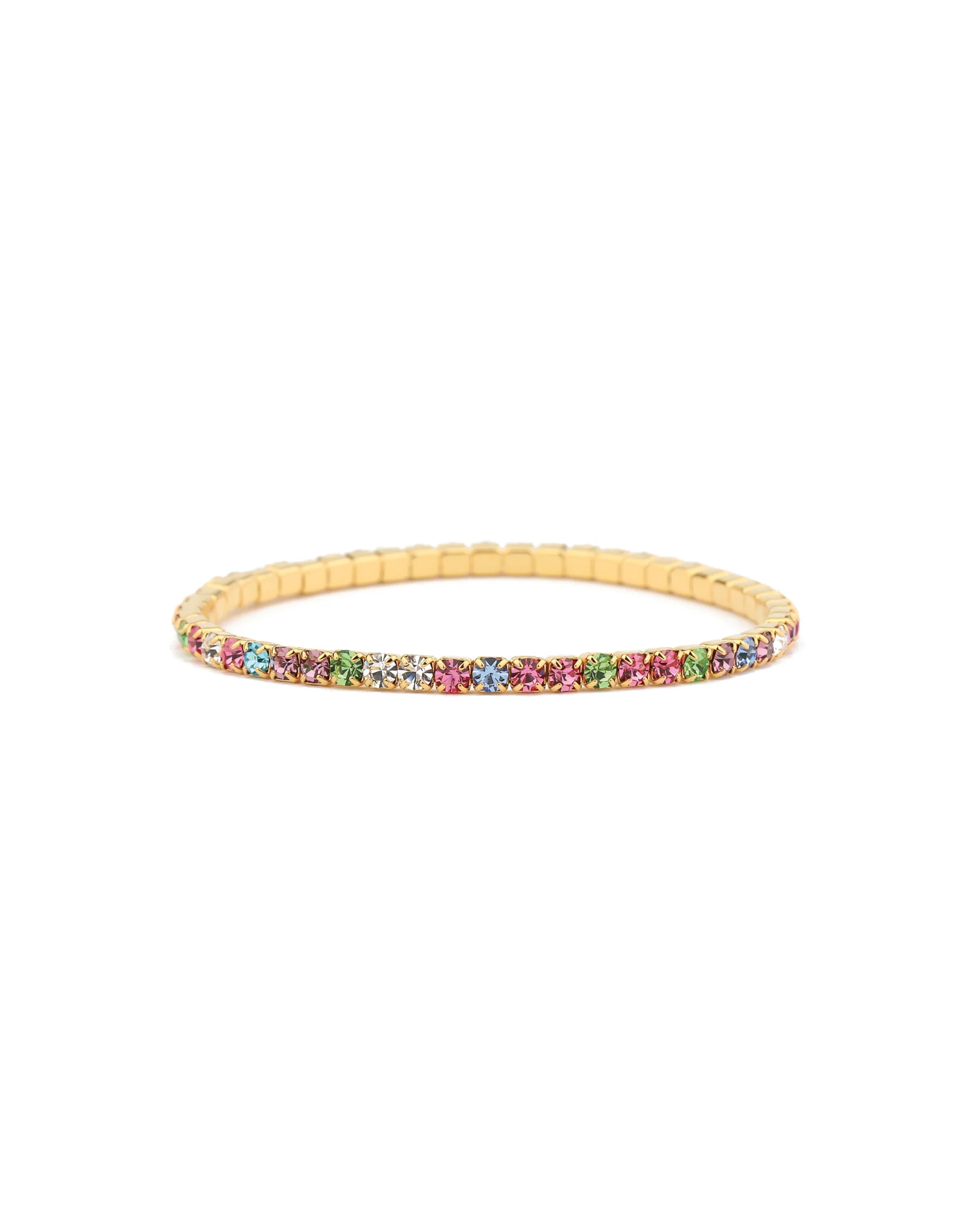 1 Row 3mm Crystal Stretch Bracelet - Image 4