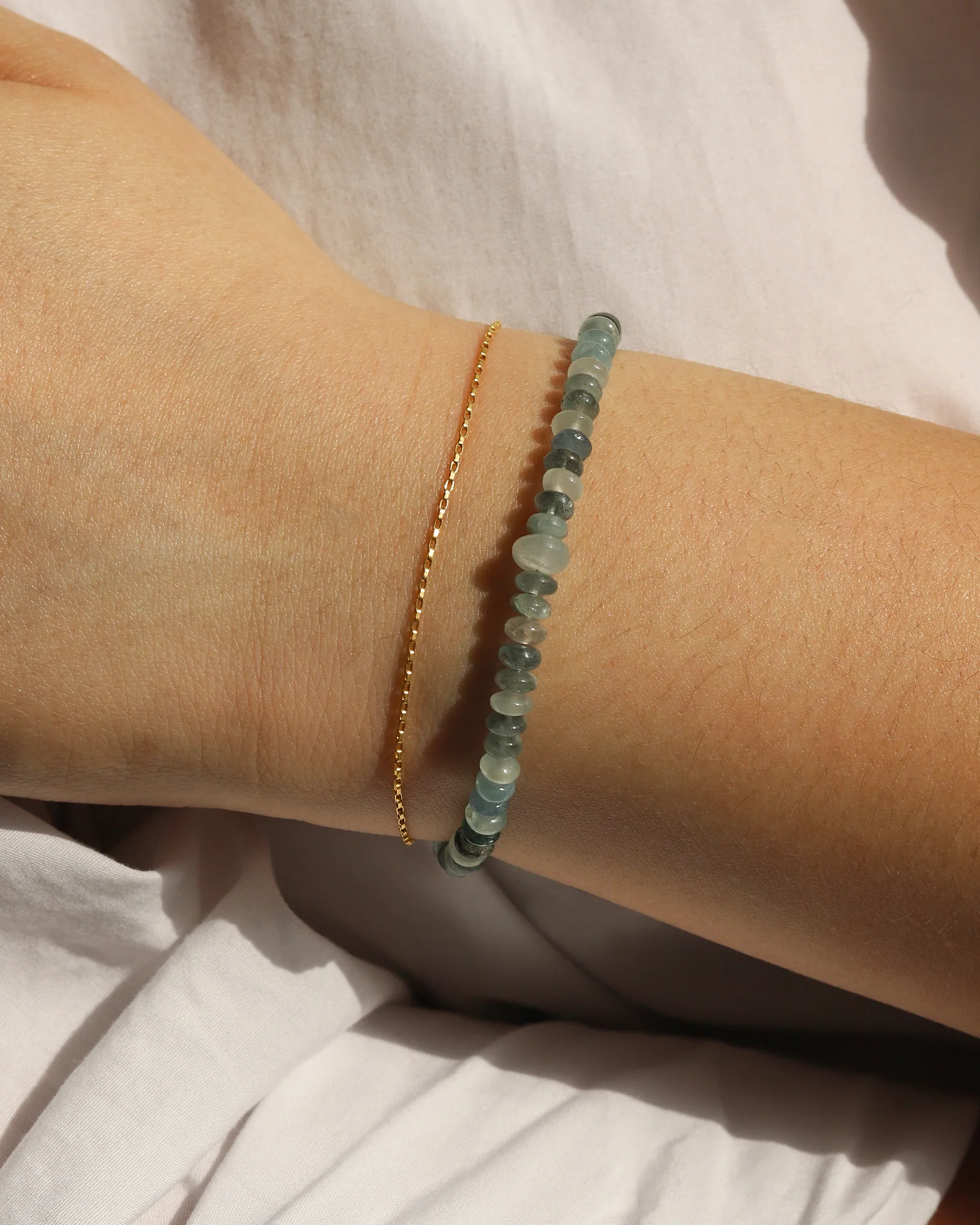 Thin Box Chain Bracelet - Image 2