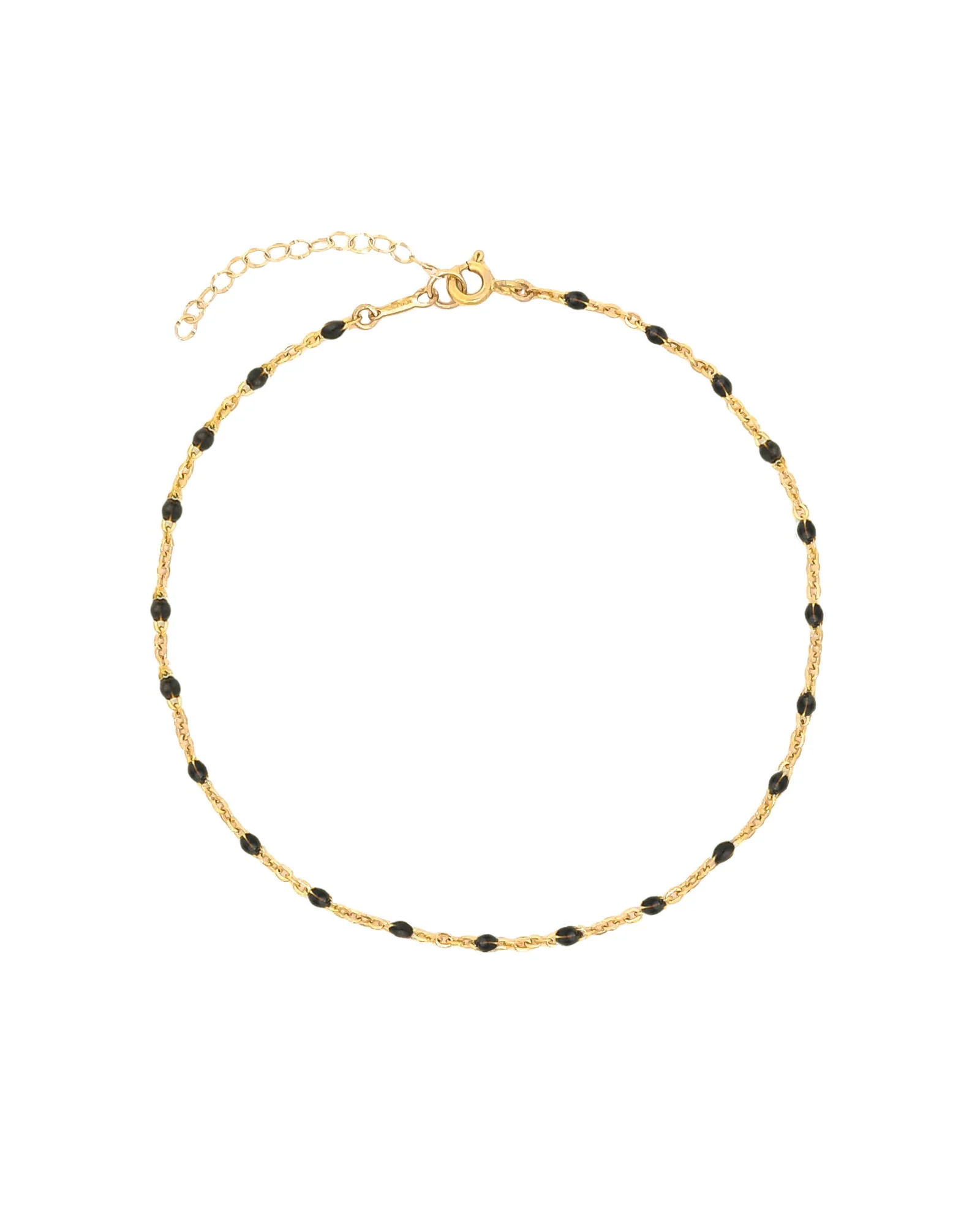 Enamel Beaded Chain Anklet