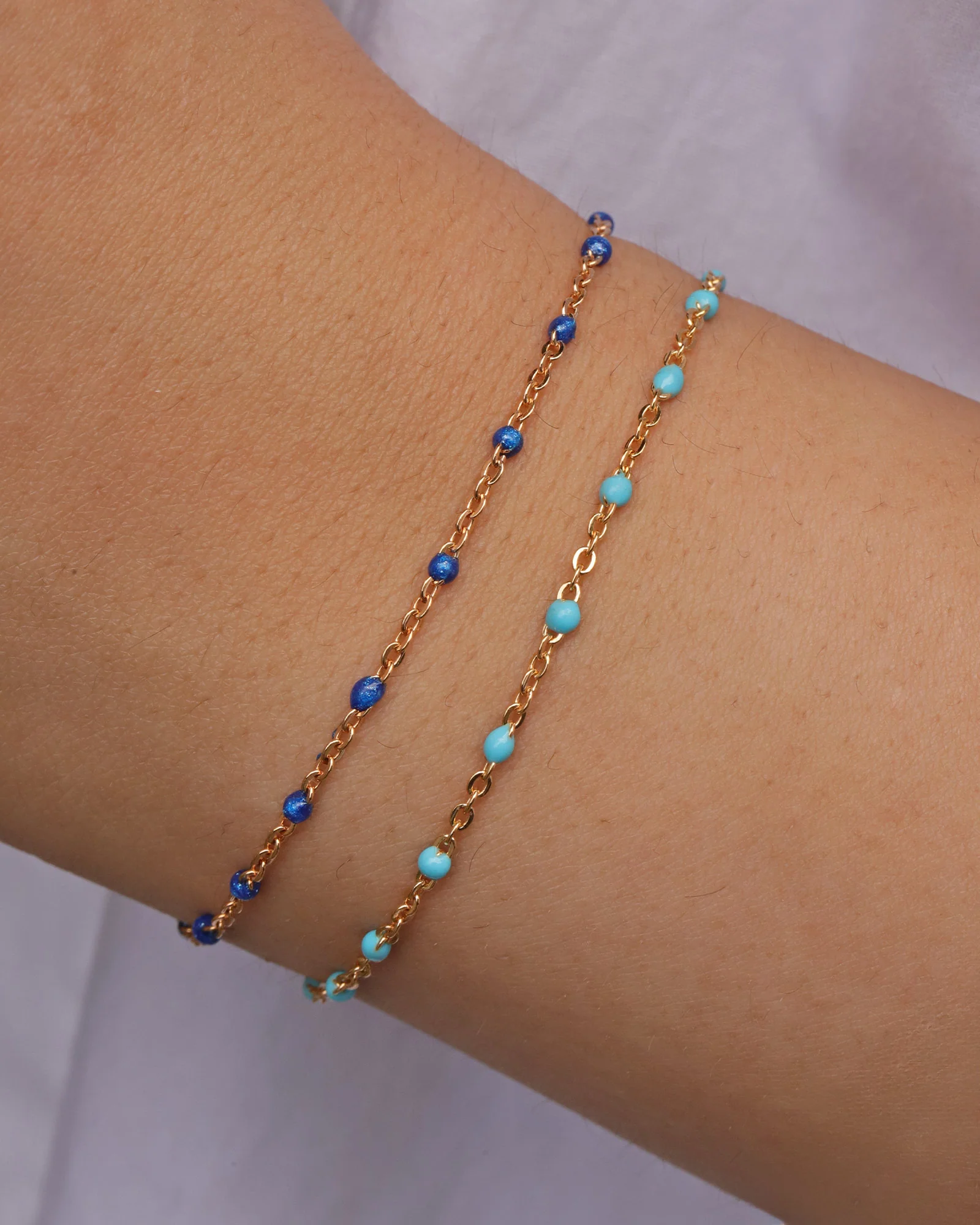 Enamel Beaded Chain Bracelet - Image 2