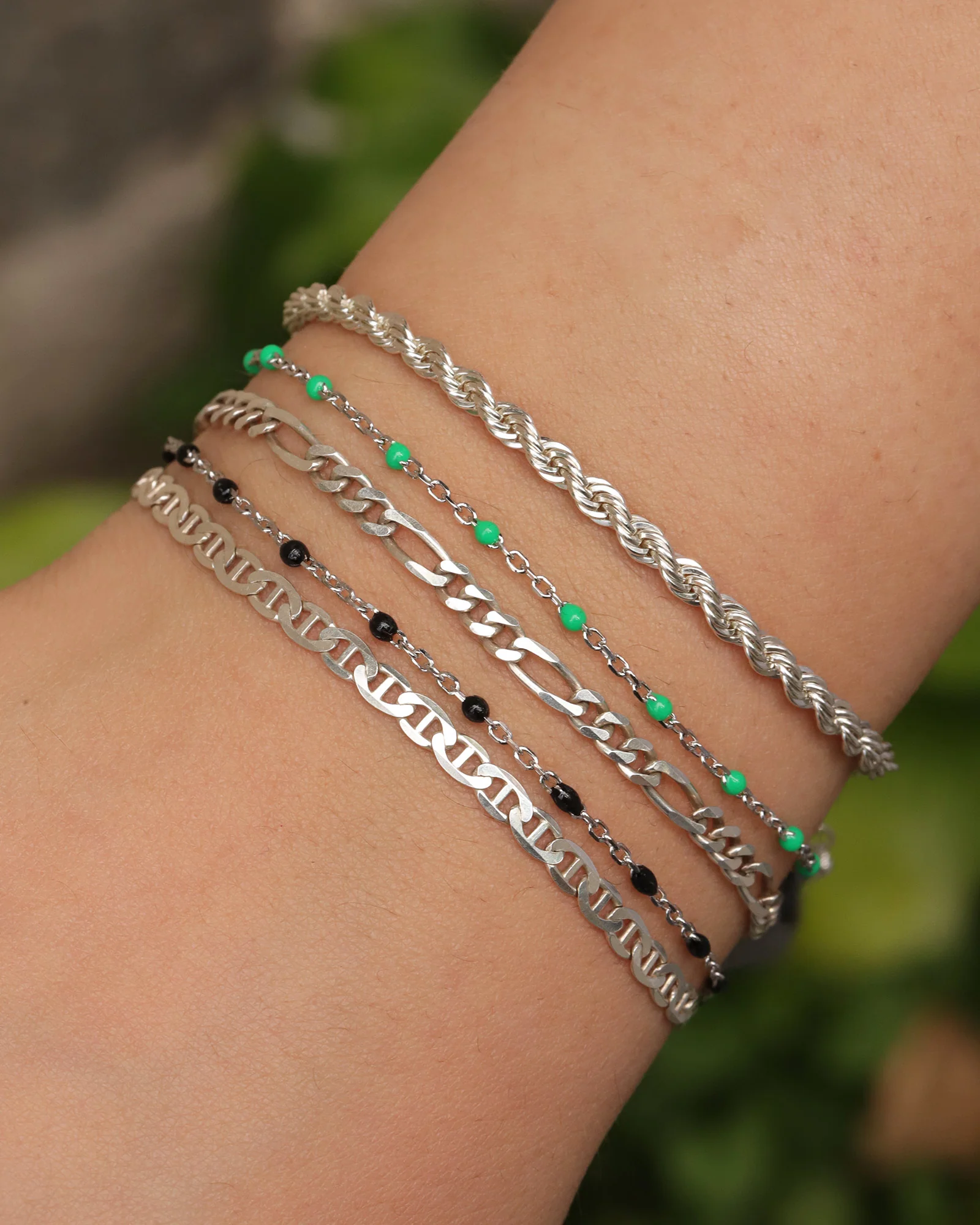 Enamel Beaded Chain Bracelet - Image 2