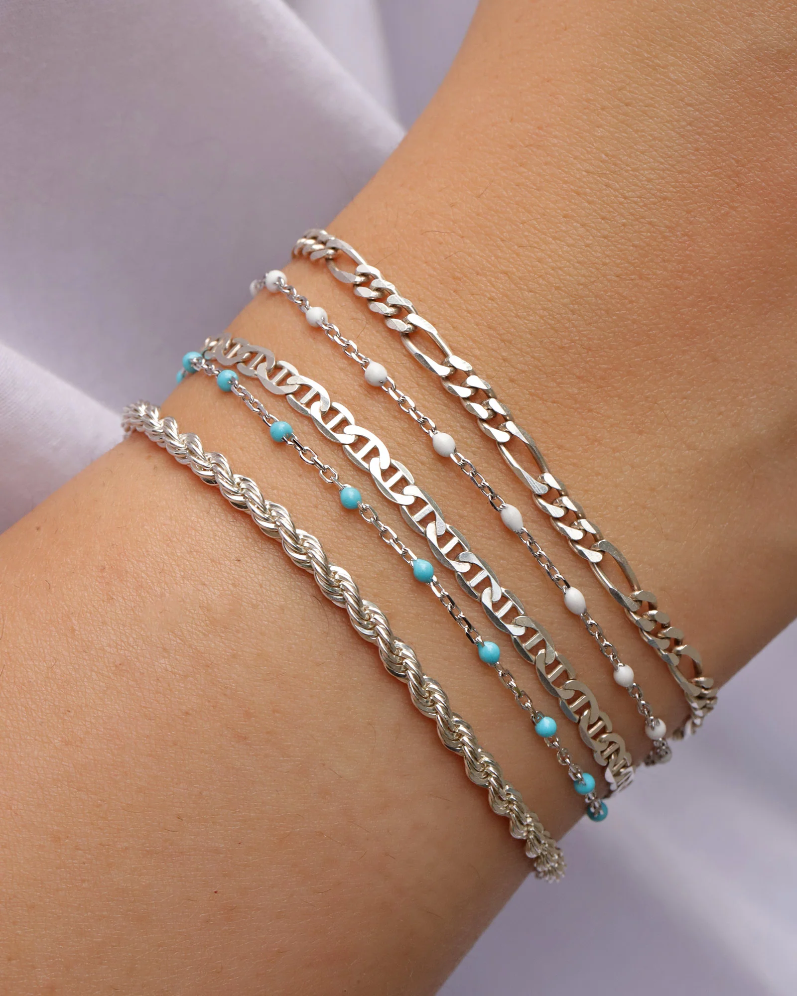 Enamel Beaded Chain Bracelet - Image 2