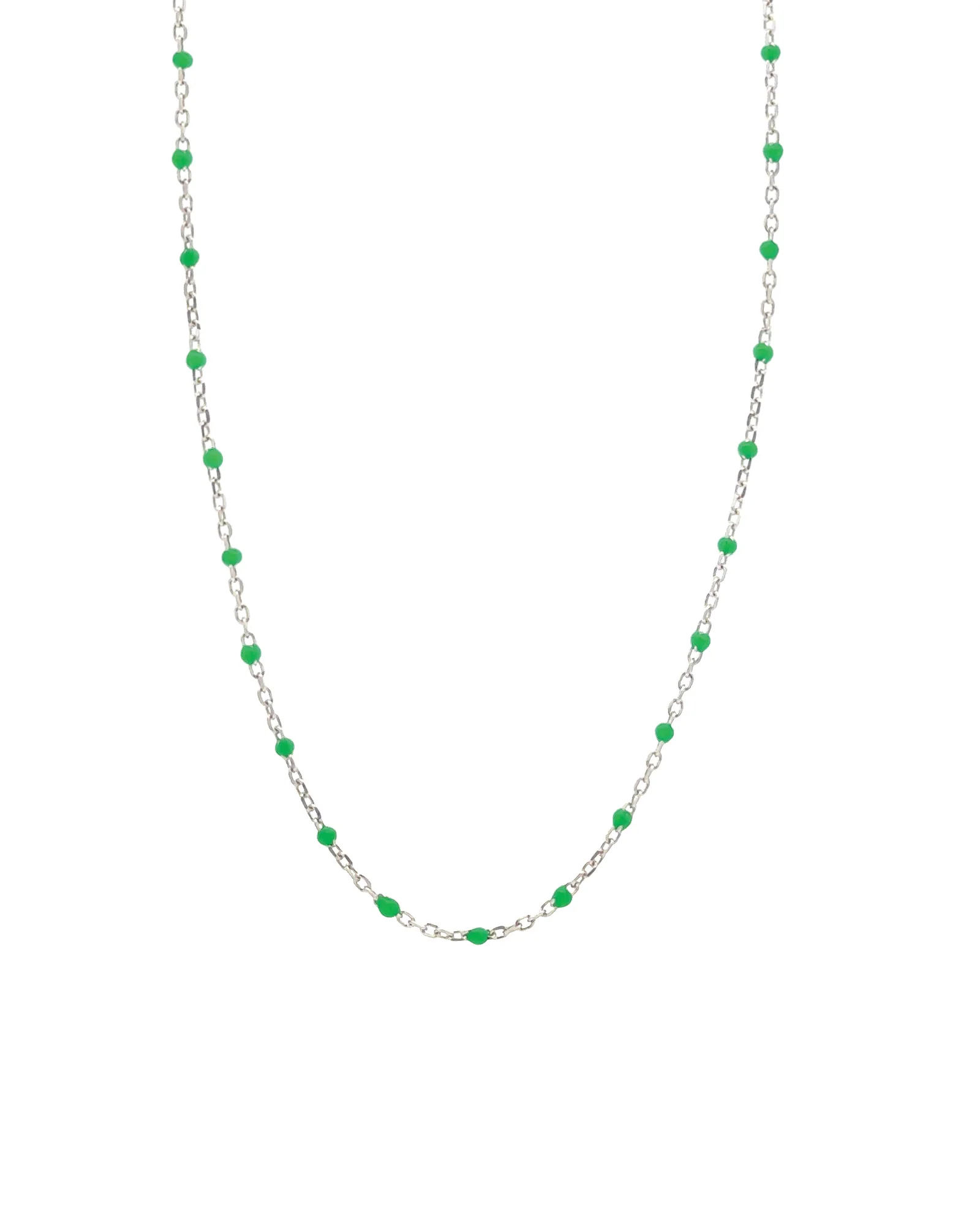 Enamel Beaded Chain Necklace