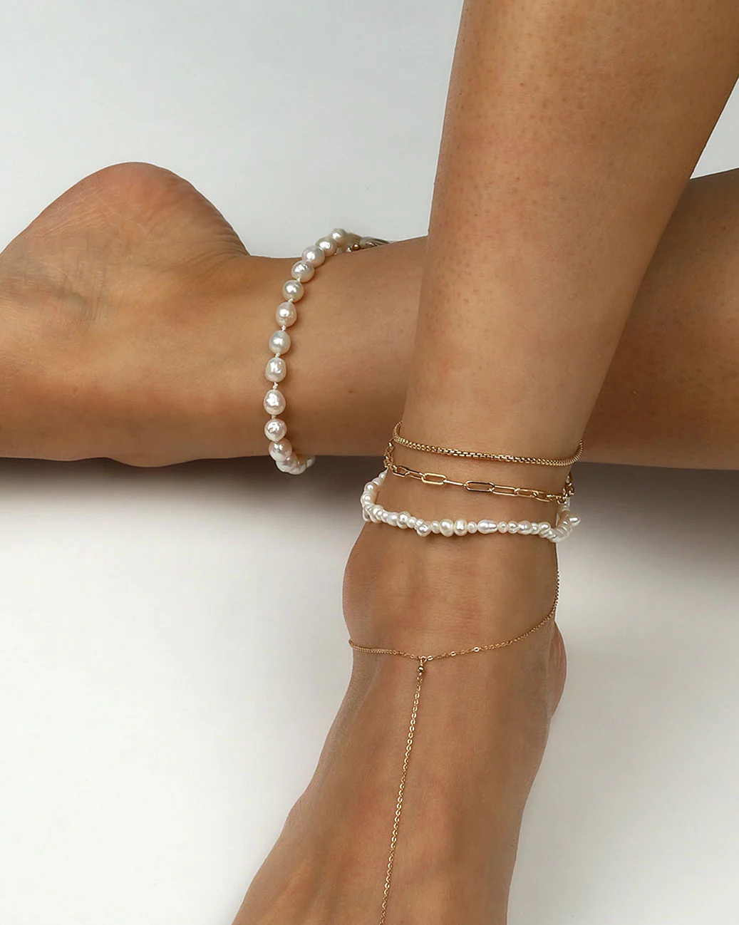 Paperclip Chain Anklet | Medium - Image 2