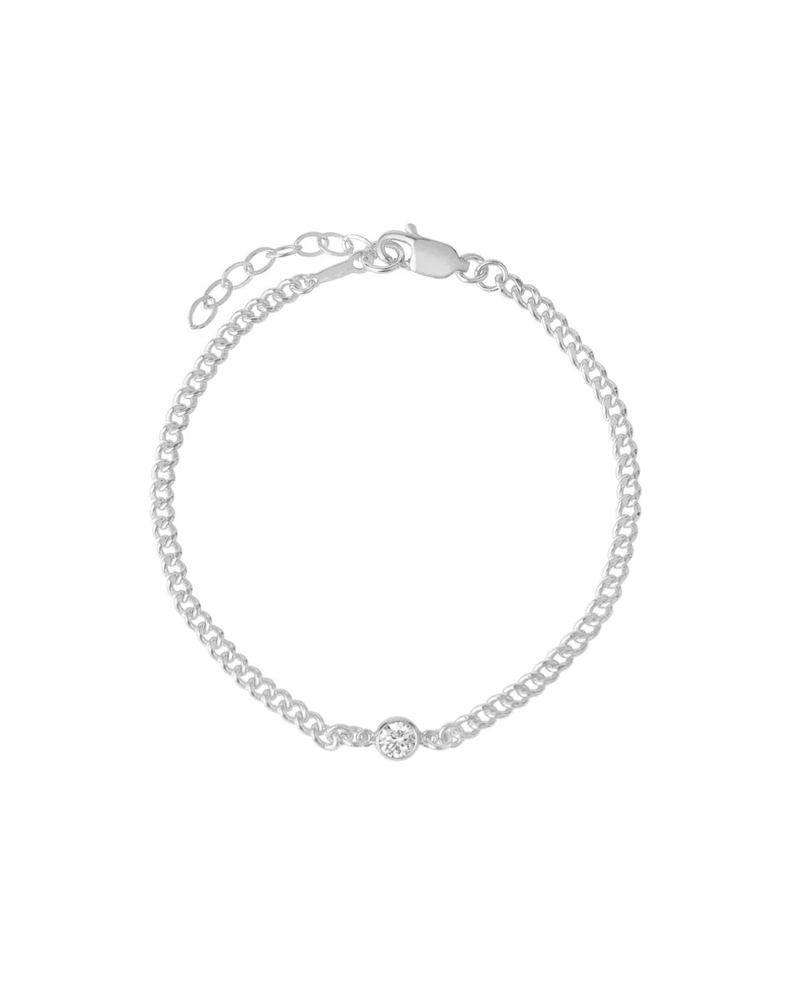 Curb Chain CZ Bracelet