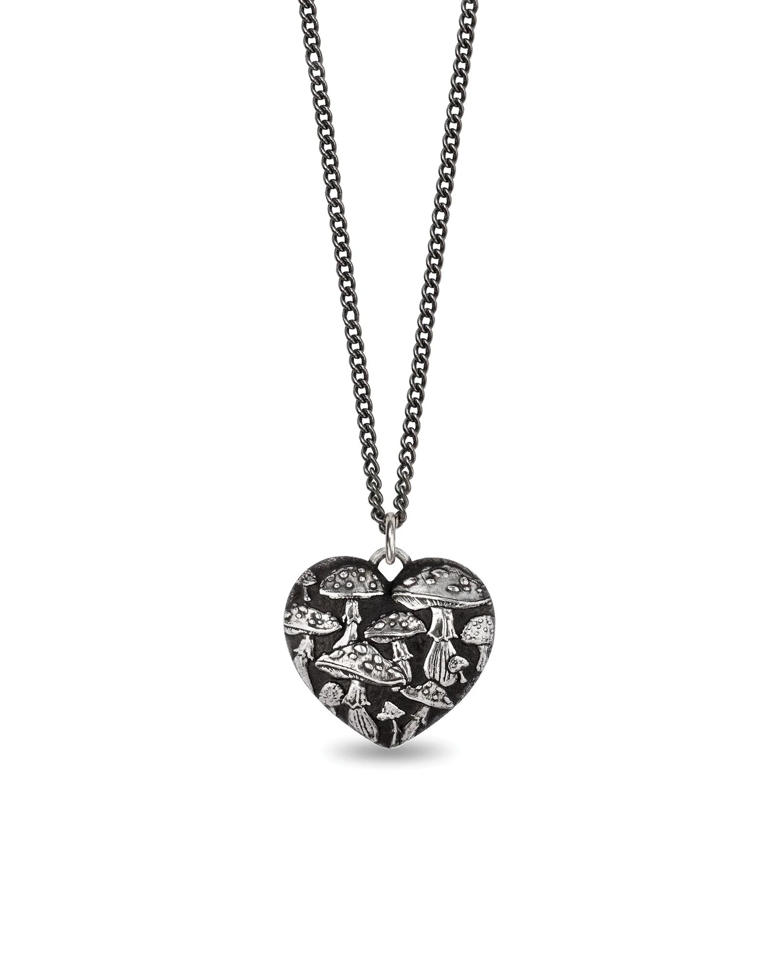 Mushroom Large Puffed Heart Talisman