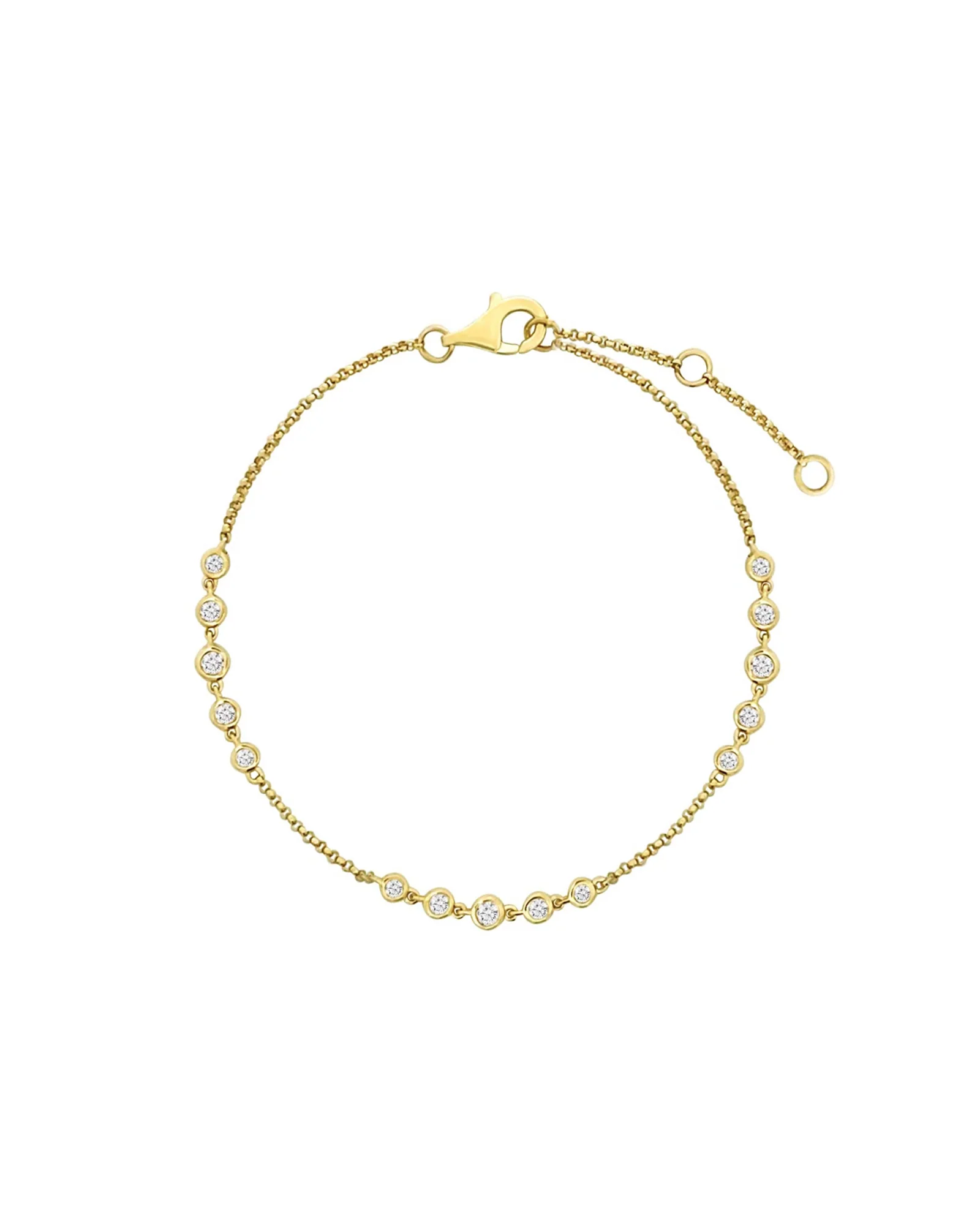 Multi Diamond Bezel Bracelet
