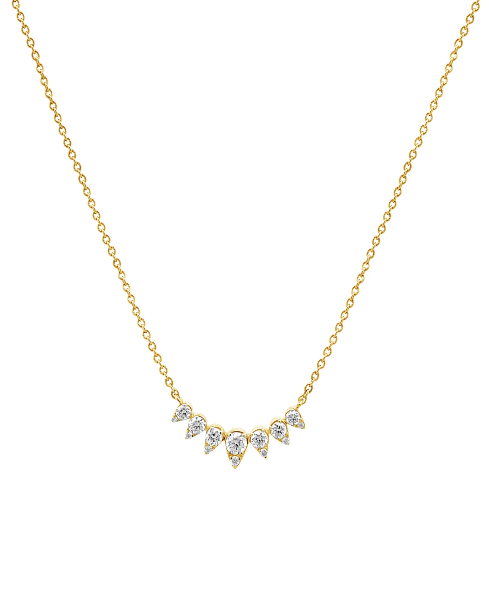 Curved Diamond Necklace
