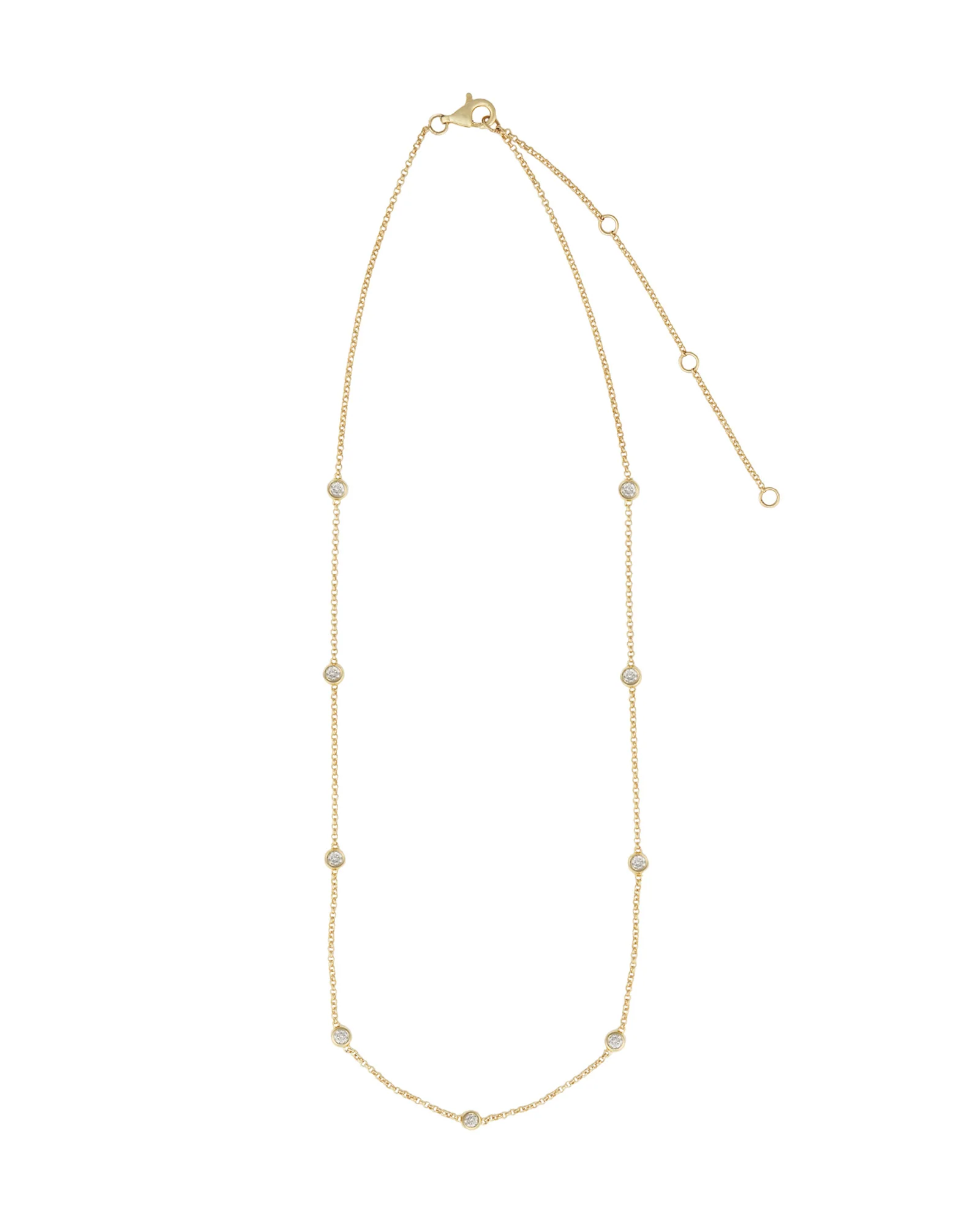 Nine Diamond Station Necklace - Image 3