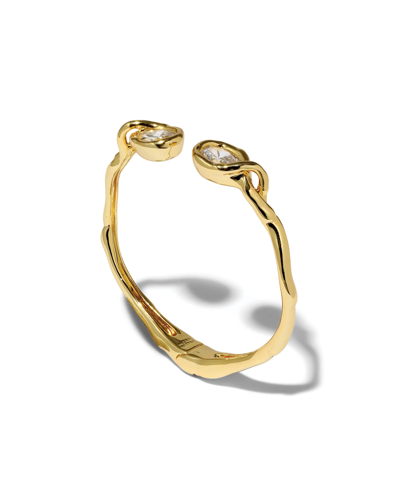 Asterales Crystal Capped Hinge Cuff Bracelet - Image 3