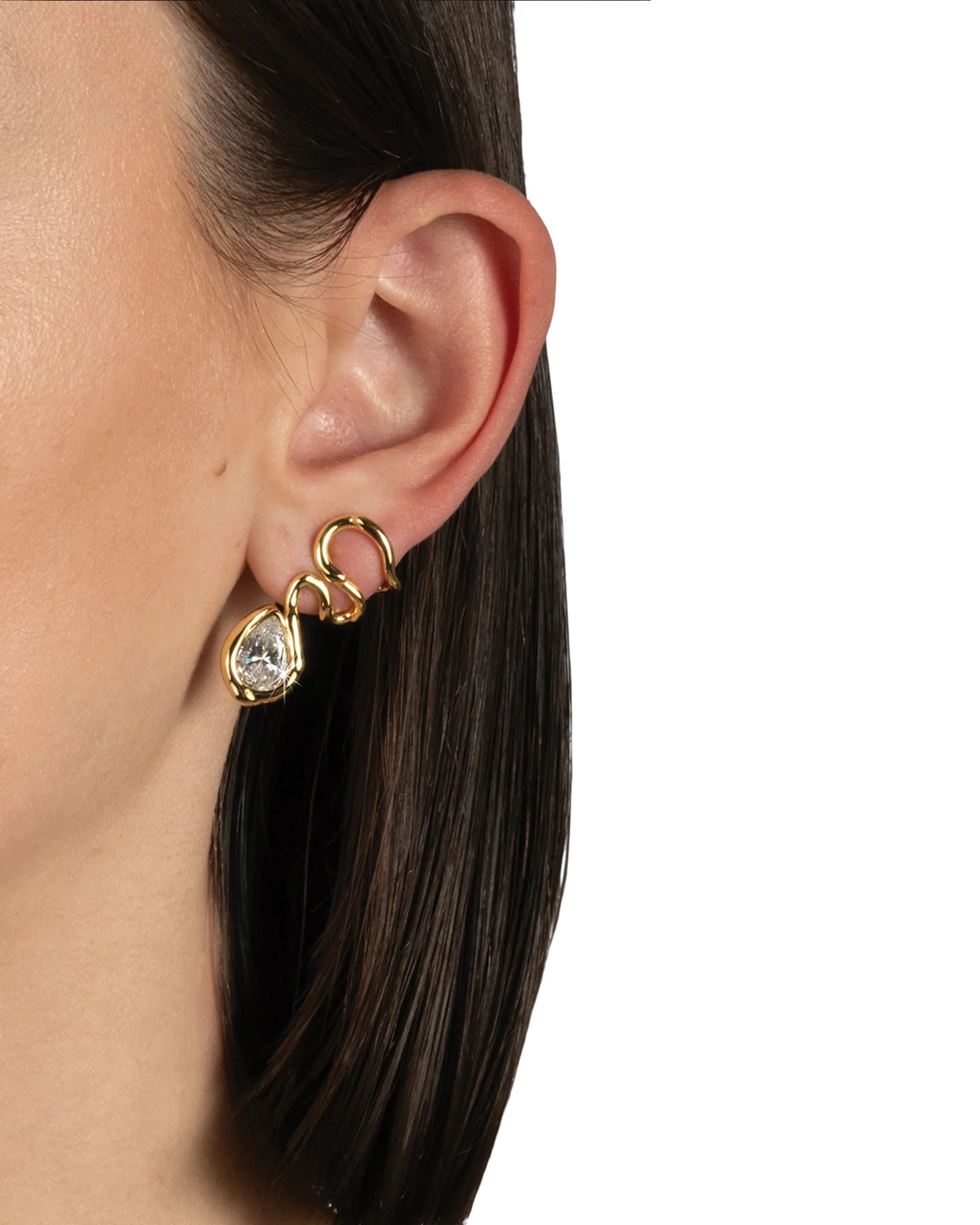 Asterales Floating Vine Post Earrings - Image 2