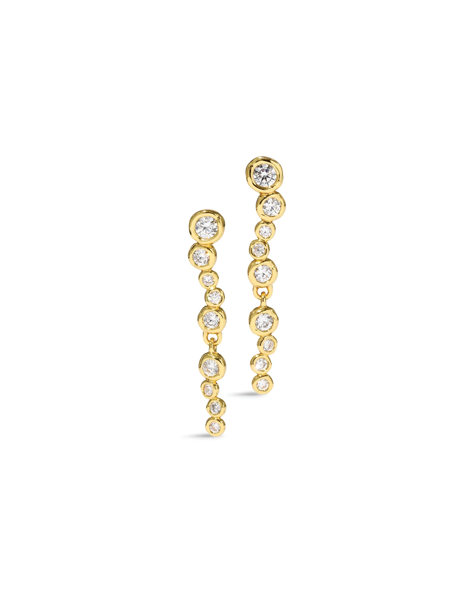 Asterales Gold Linear Post Earrings