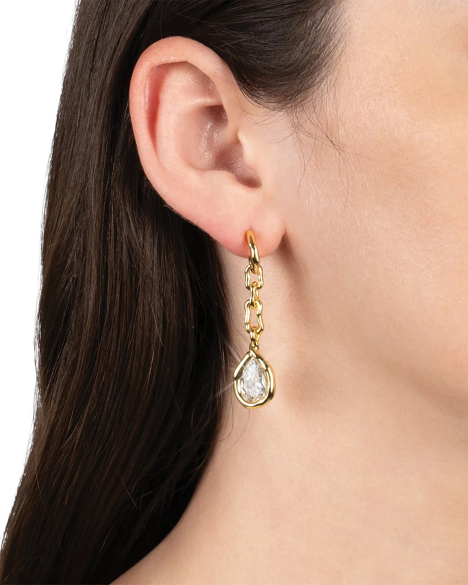 Asterales Link Pear Drop Earrings - Image 4