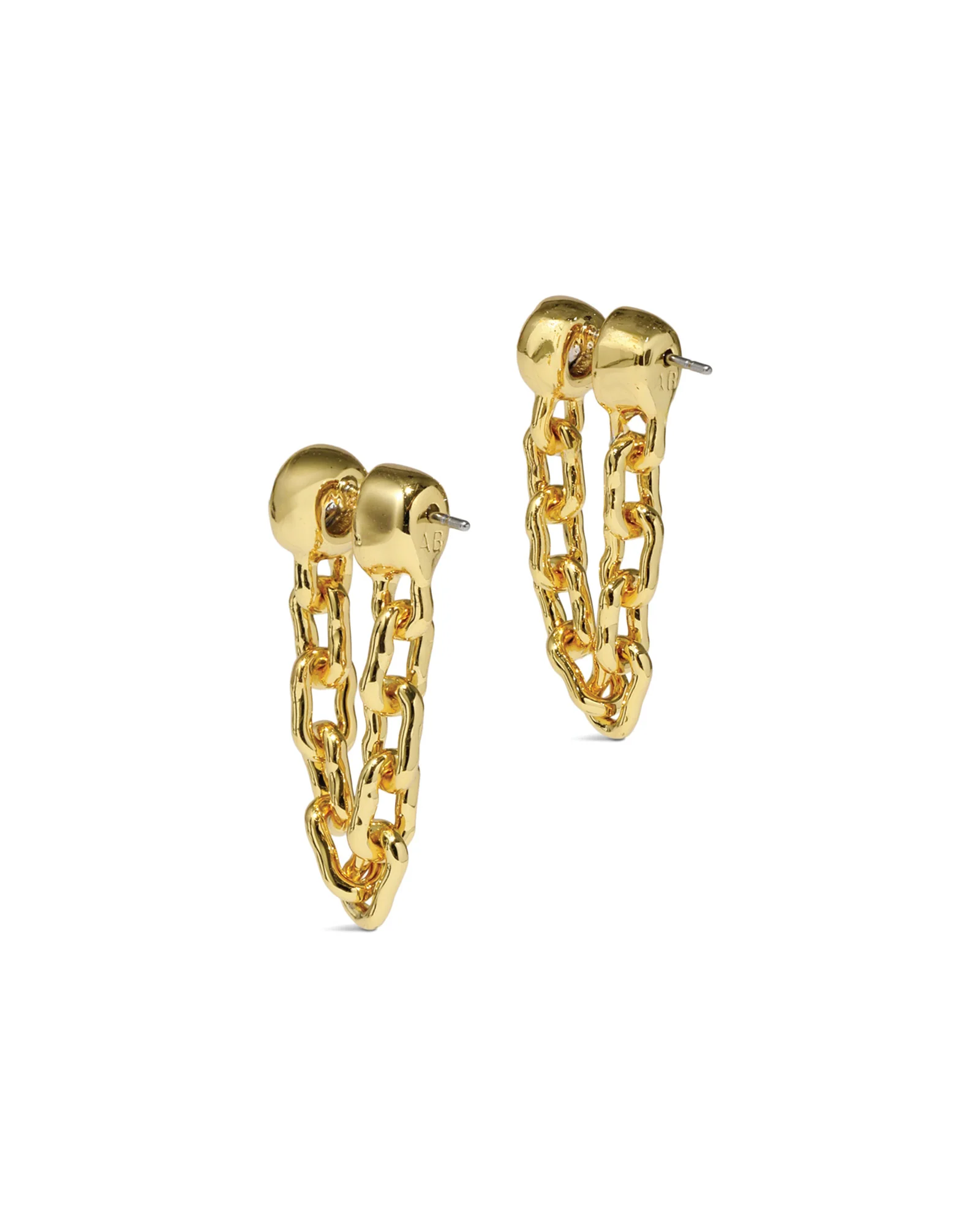 Asterales Chain Linked Front Back Earrings - Image 3