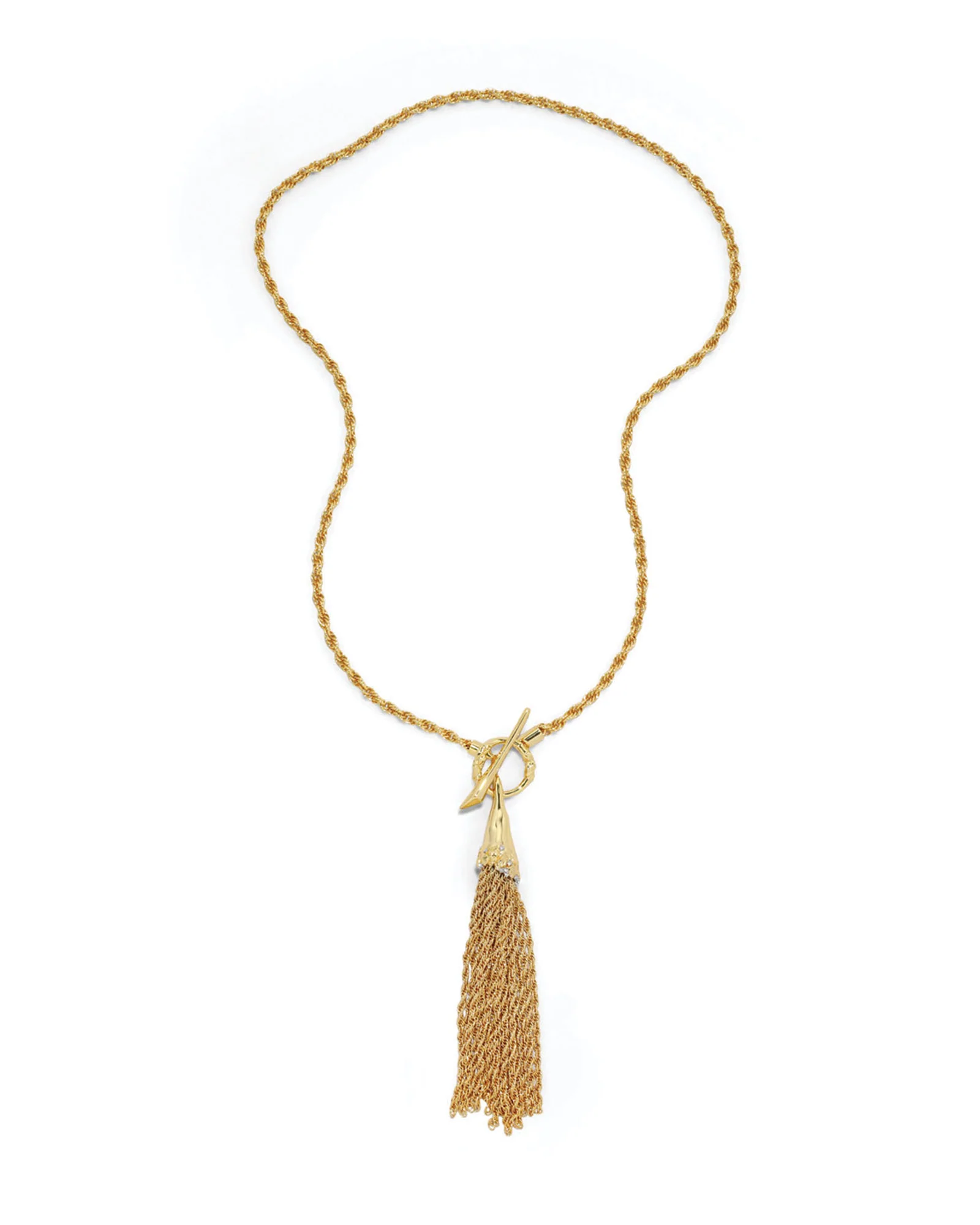 Brut Gold Long Tassel Necklace