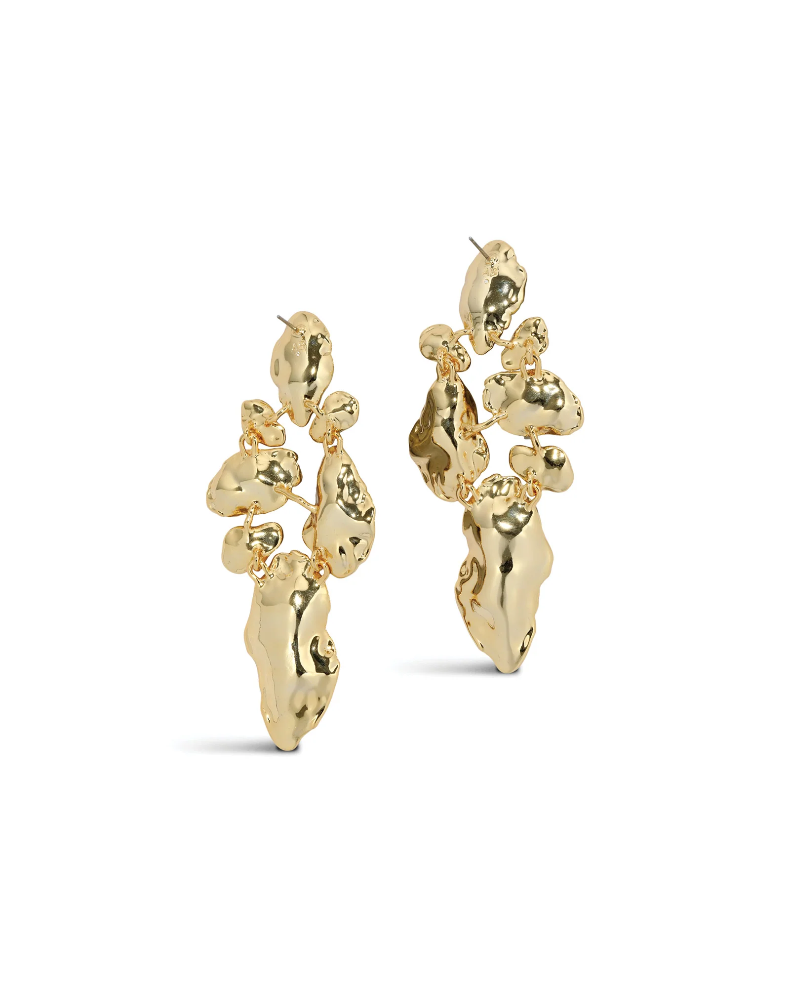 Brut Gold Mosaic Earrings - Image 3