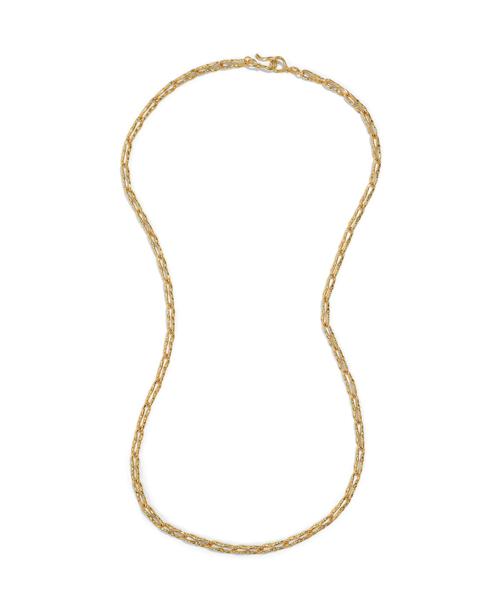Brut Gold Twisted Link Long Necklace