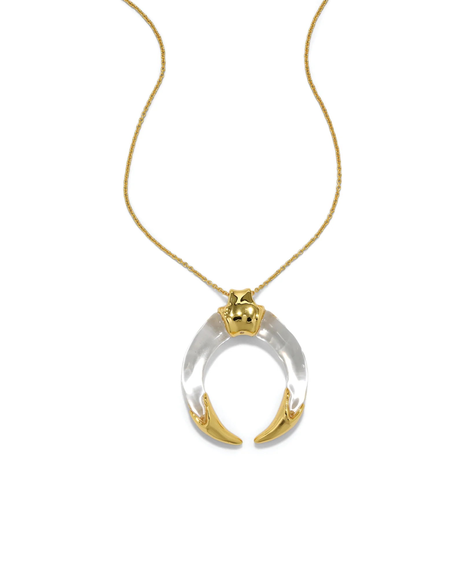 Gilded Tusk Lucite Necklace