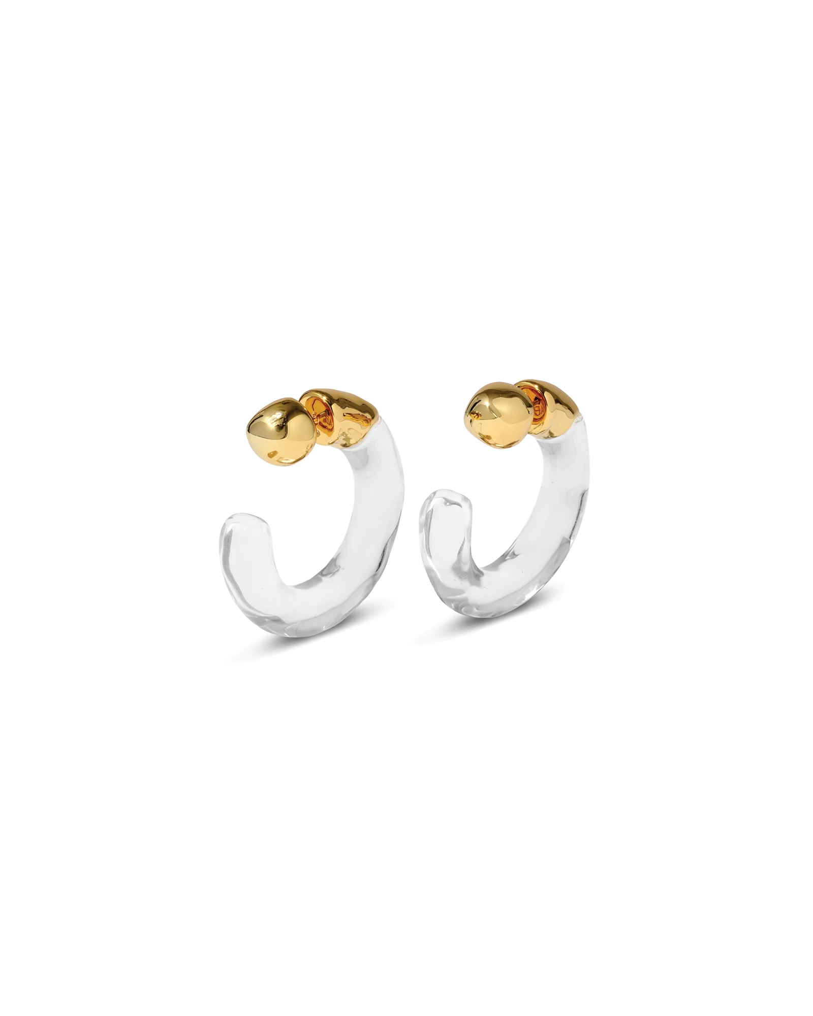 Liquid Lucite Front Back Hoop Earrings - Image 3