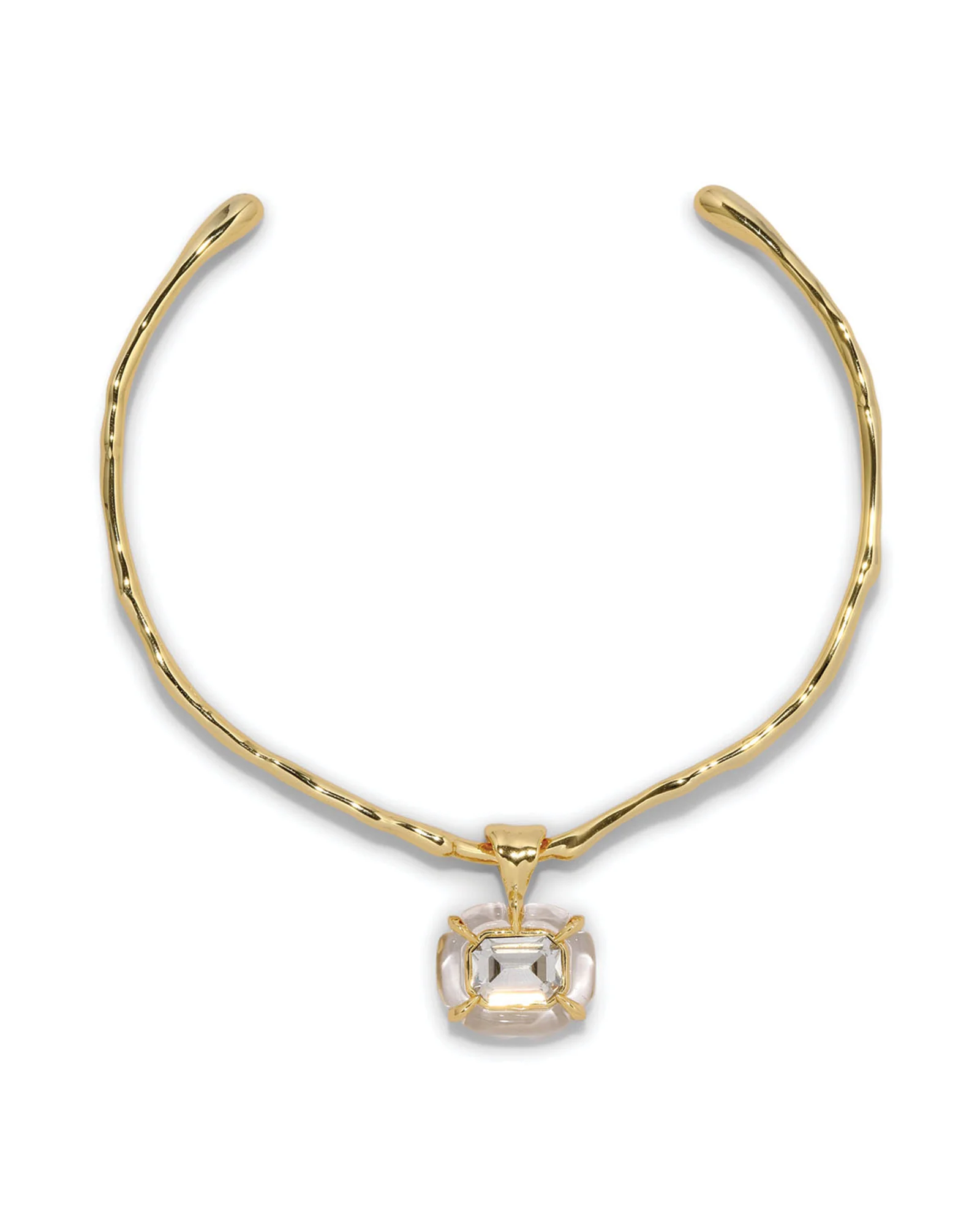 Liquid Lucite Jeweled Crystal Collar