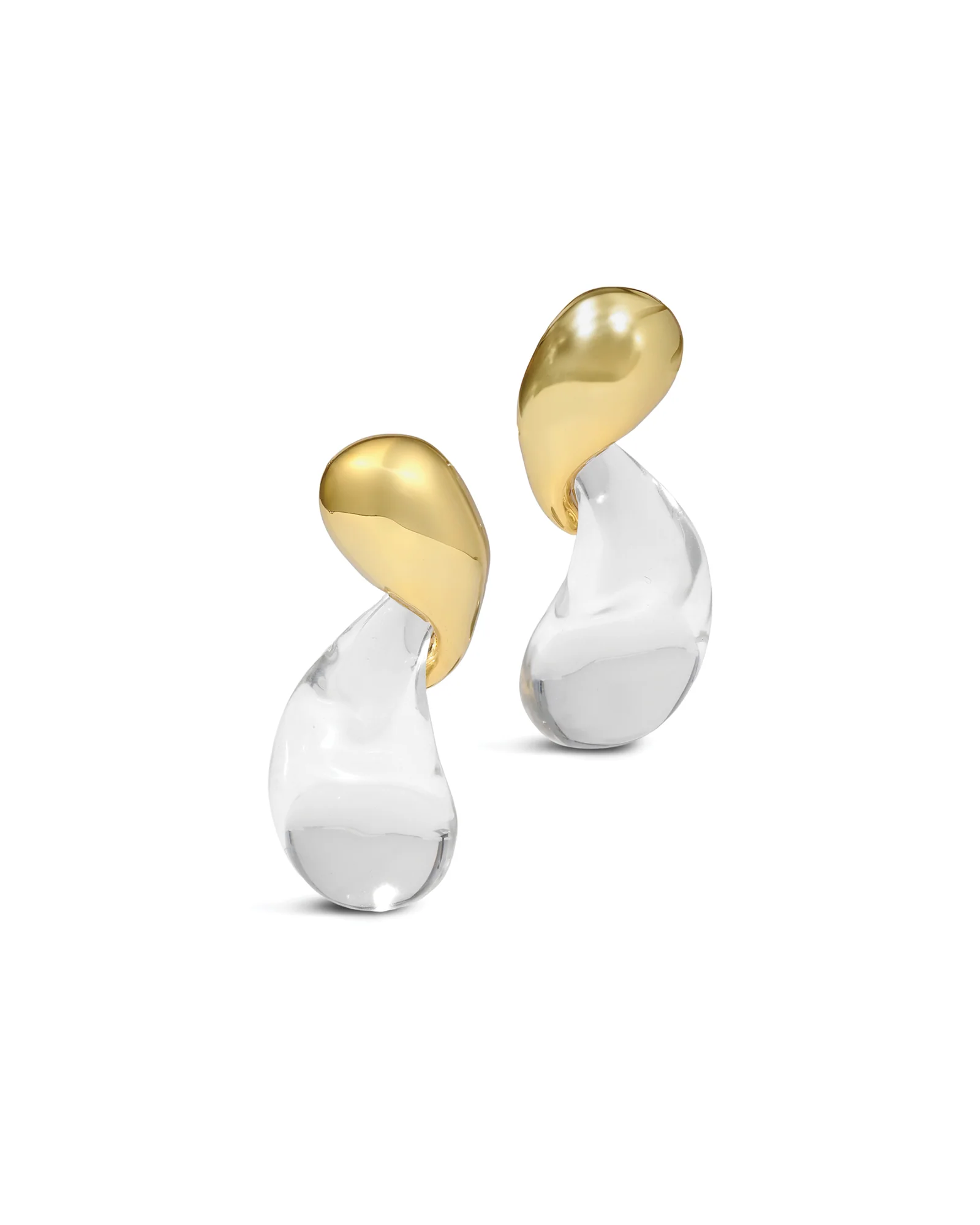 Liquid Lucite Modernist Earrings