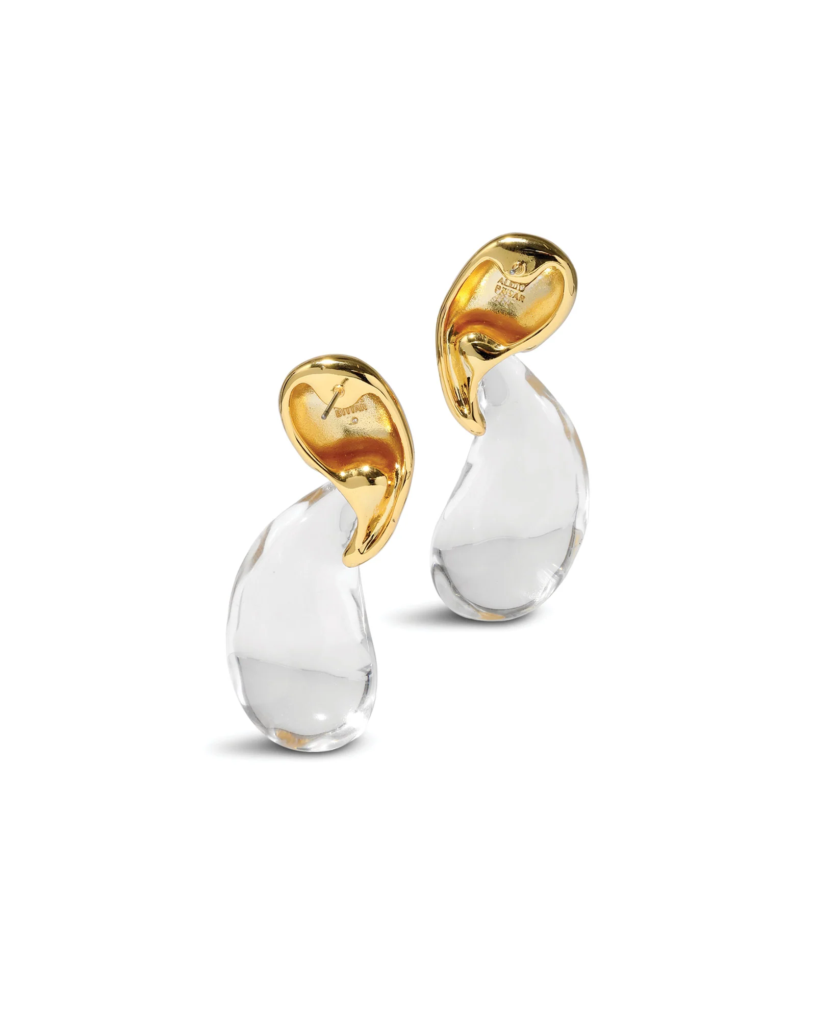 Liquid Lucite Modernist Earrings - Image 3