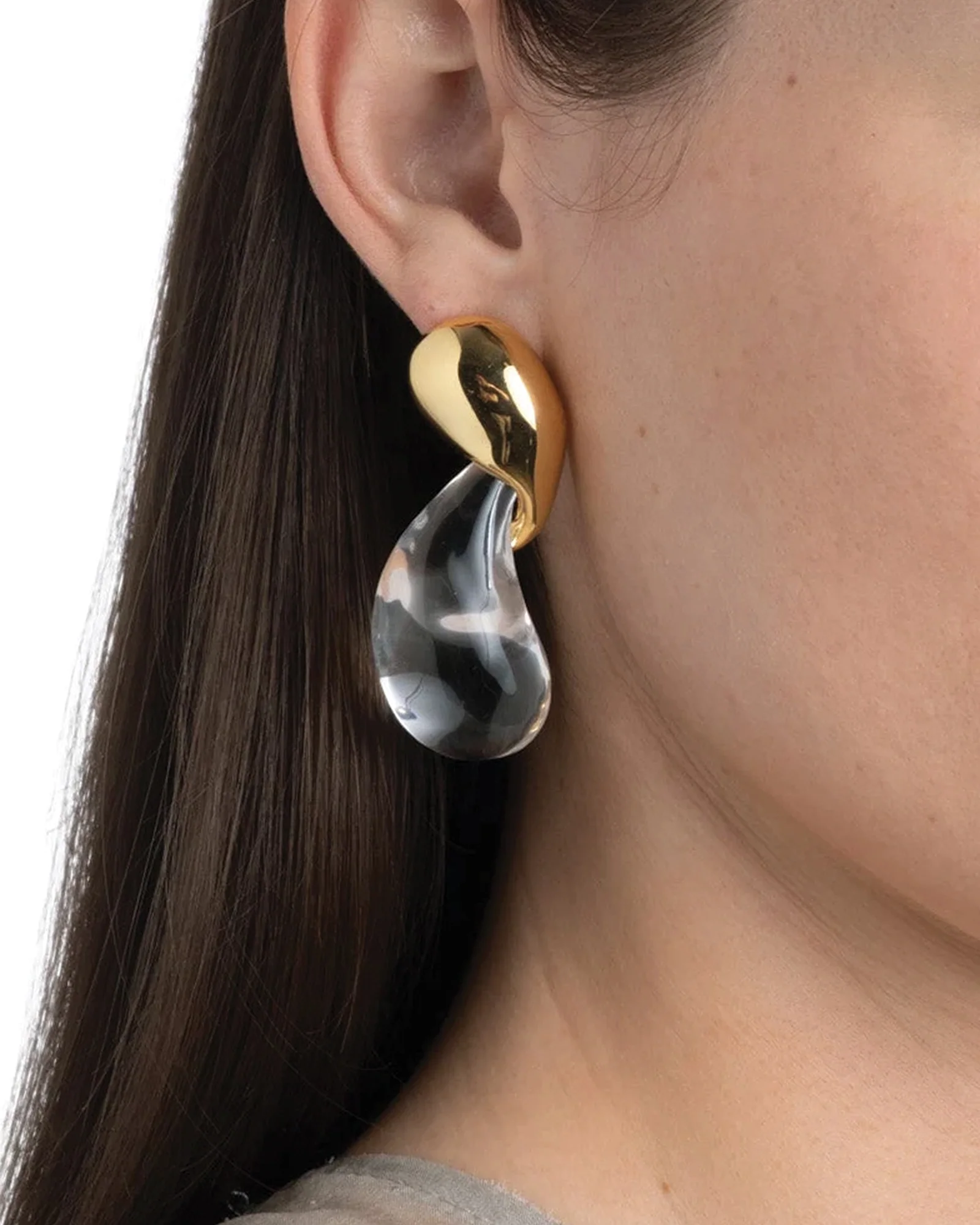 Liquid Lucite Modernist Earrings - Image 6