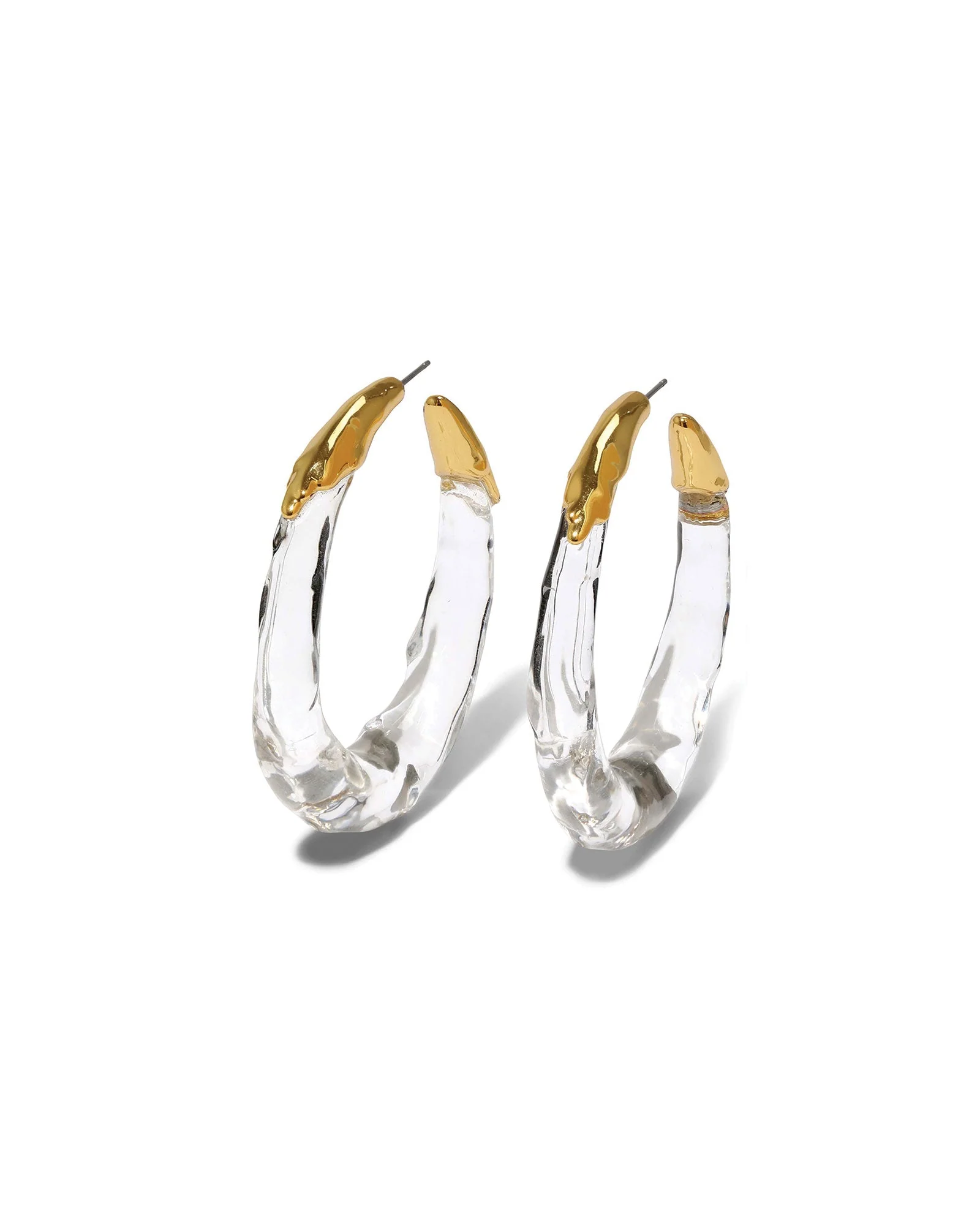 Lucite Molten Hoop Earrings
