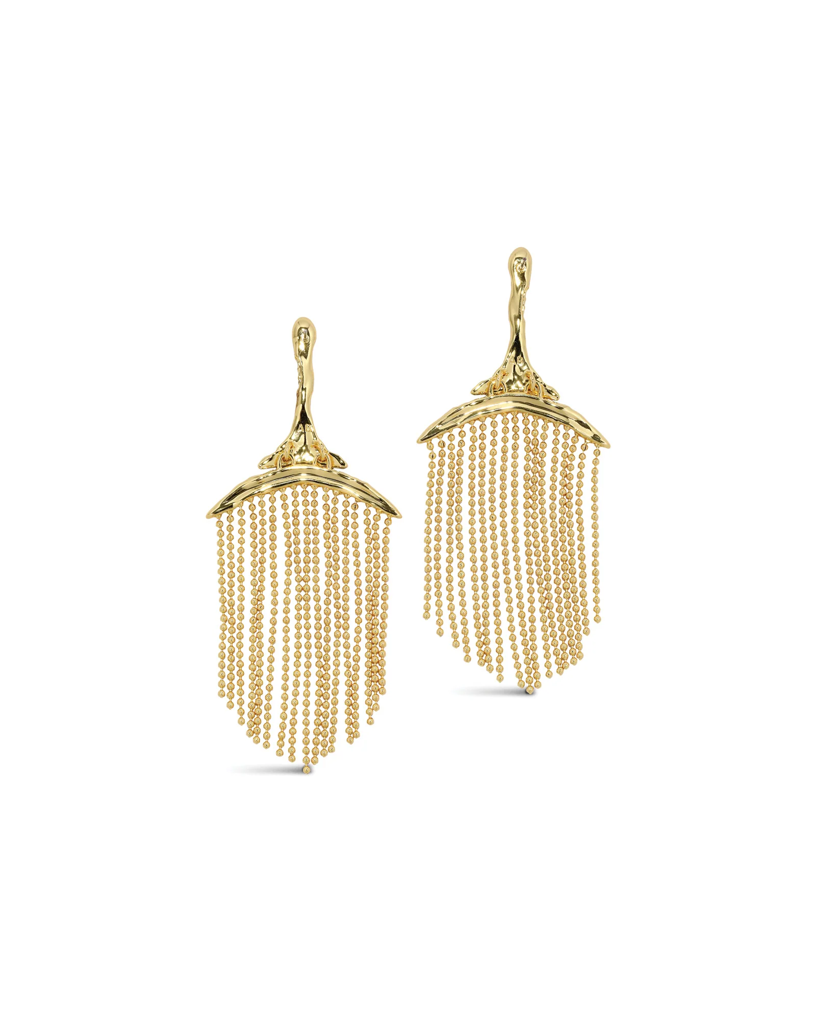 Solanales Crystal Fringe Chandelier Earrings - Image 3