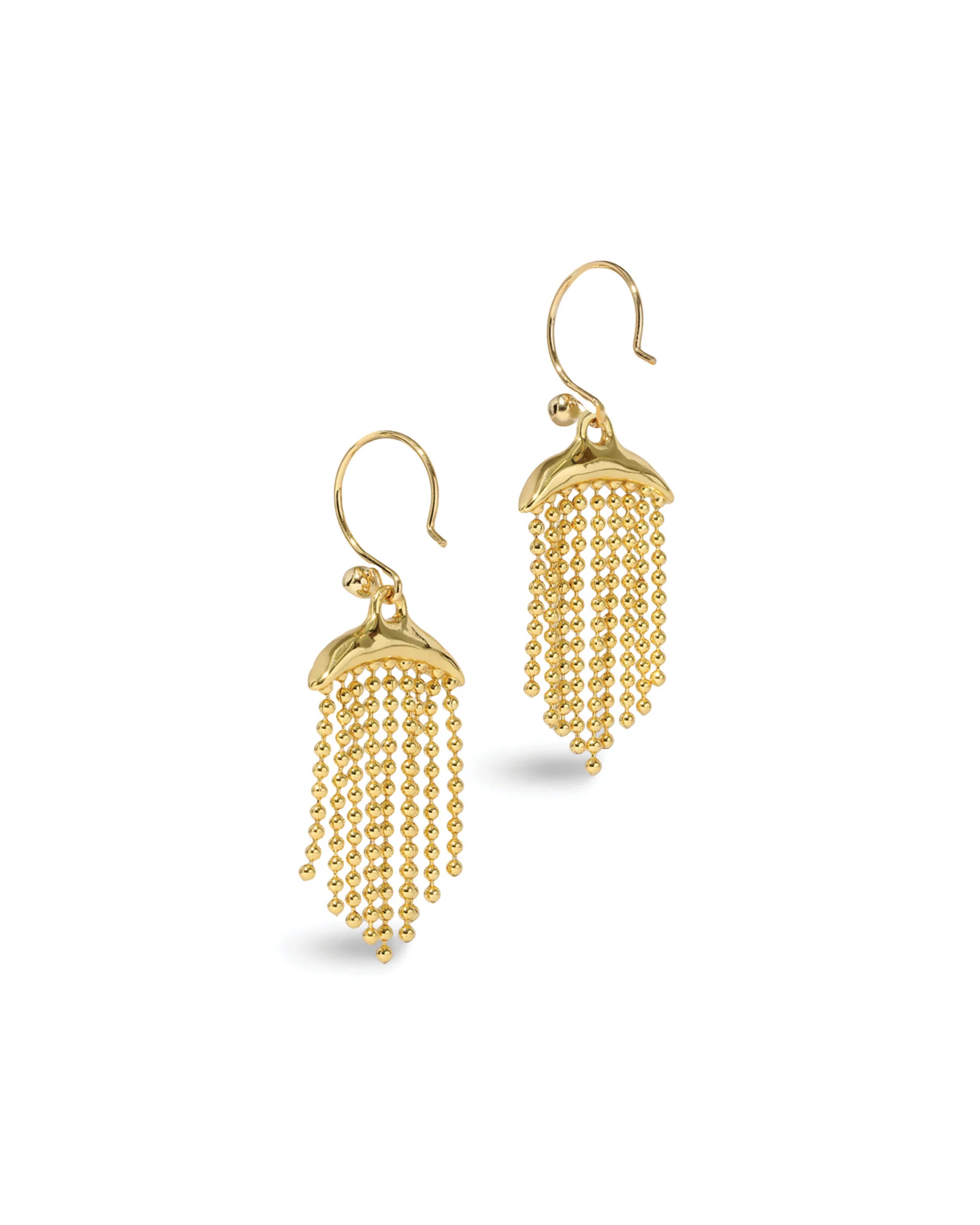 Solanales Crystal Petite Fringe Wire Earrings - Image 3