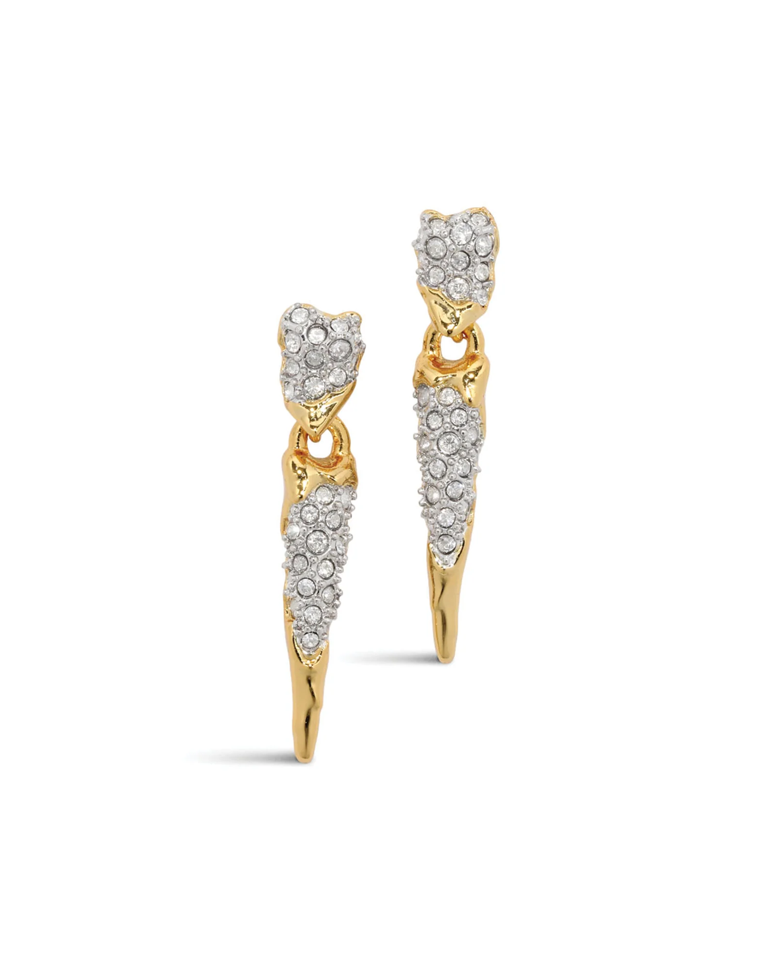 Solanales Crystal Spear Drop Earrings