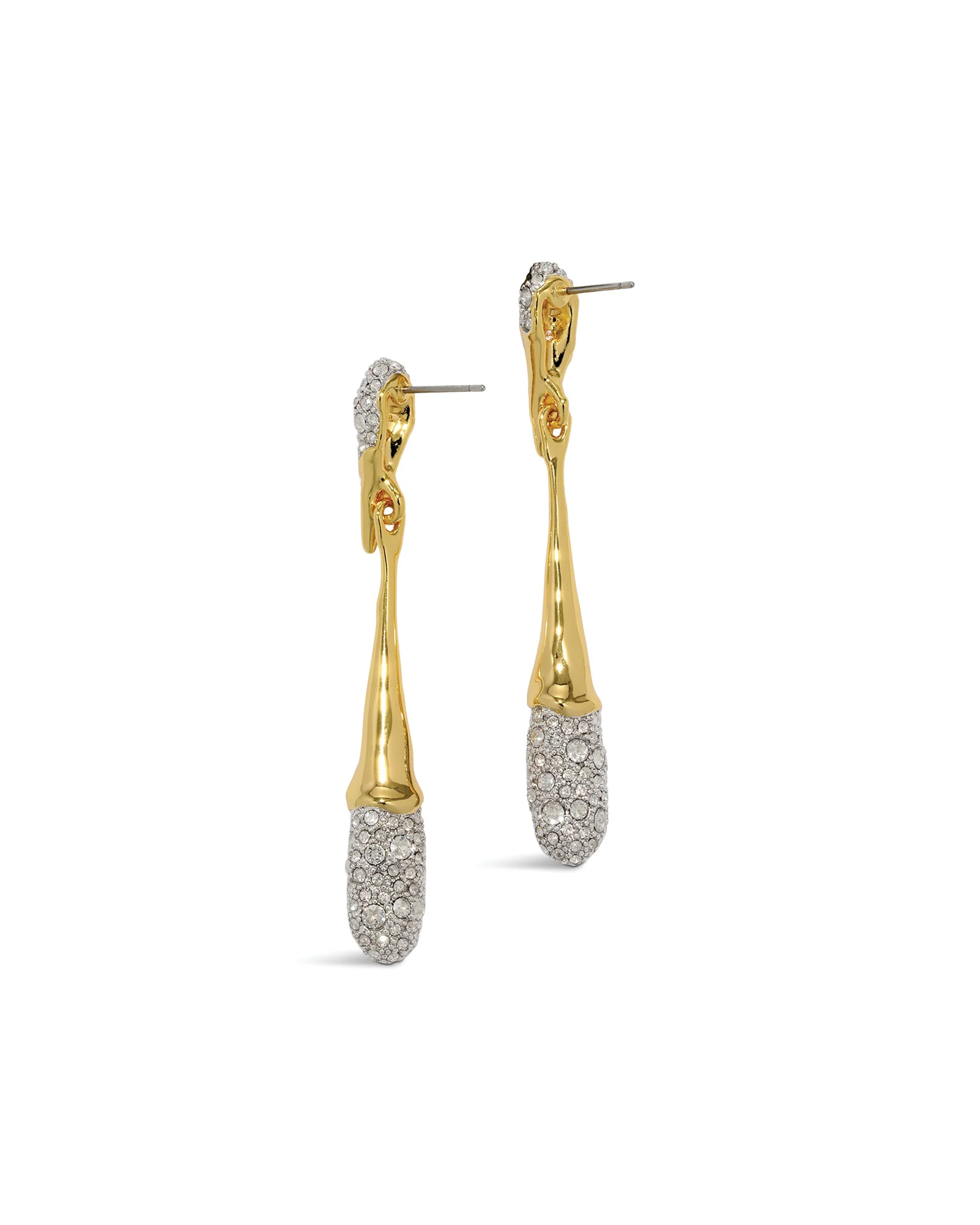 Solanales Linear Crystal Teardrop Earrings - Image 3