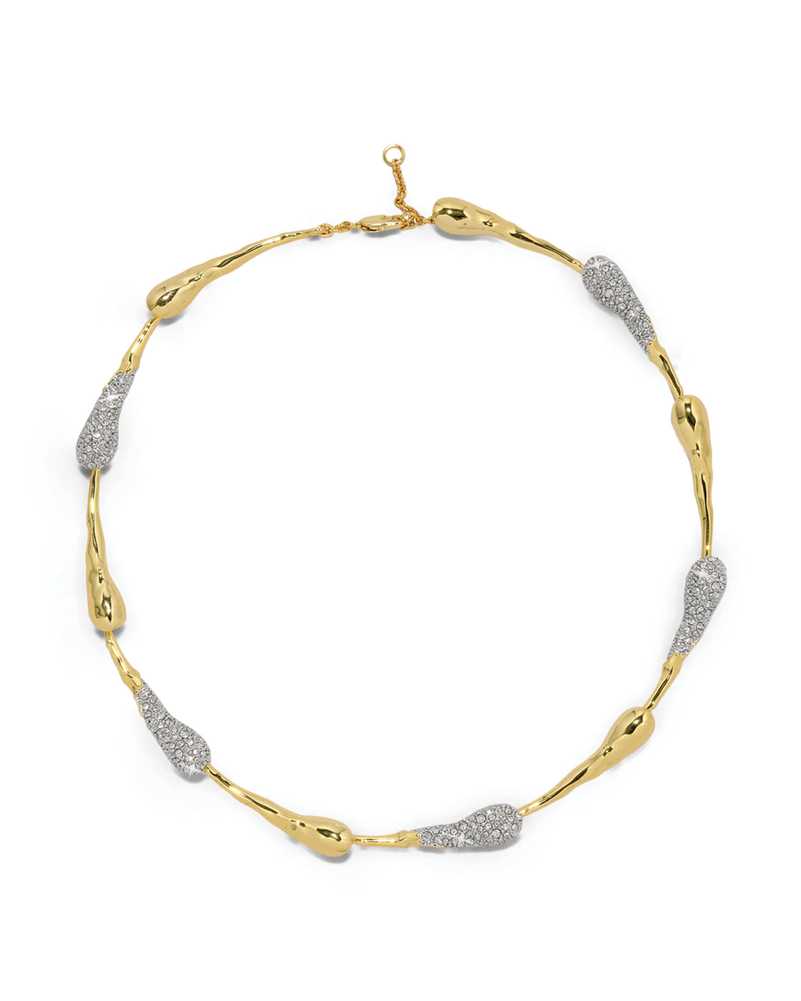 Solanales Crystal Teardrop Riviera Necklace
