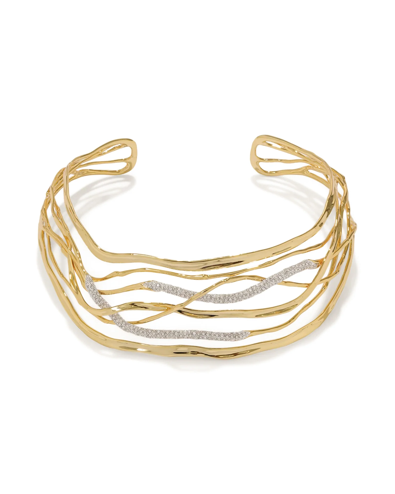 Solanales Crystal Woven Collar Necklace