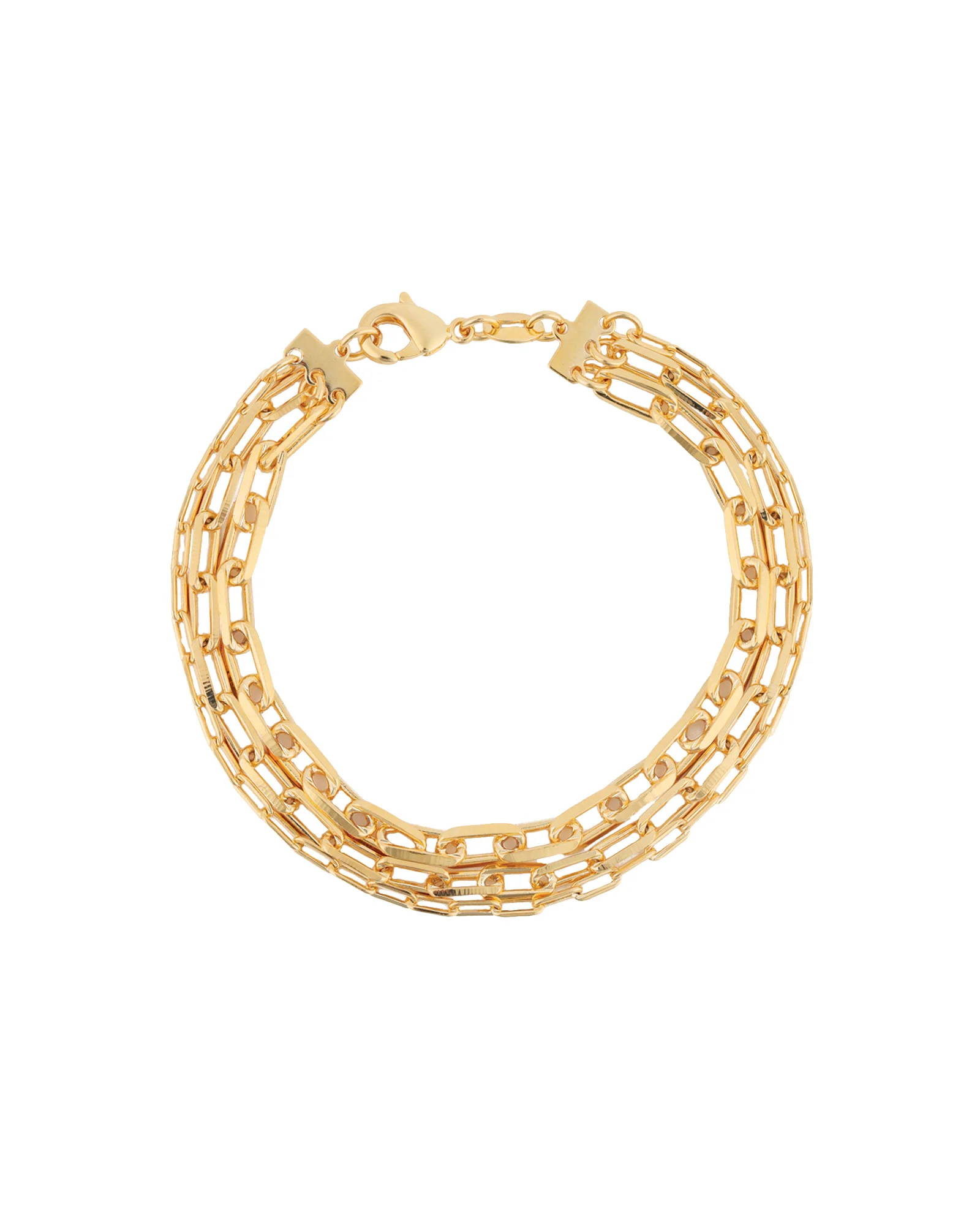 3 Row Mix Paperclip Bracelet