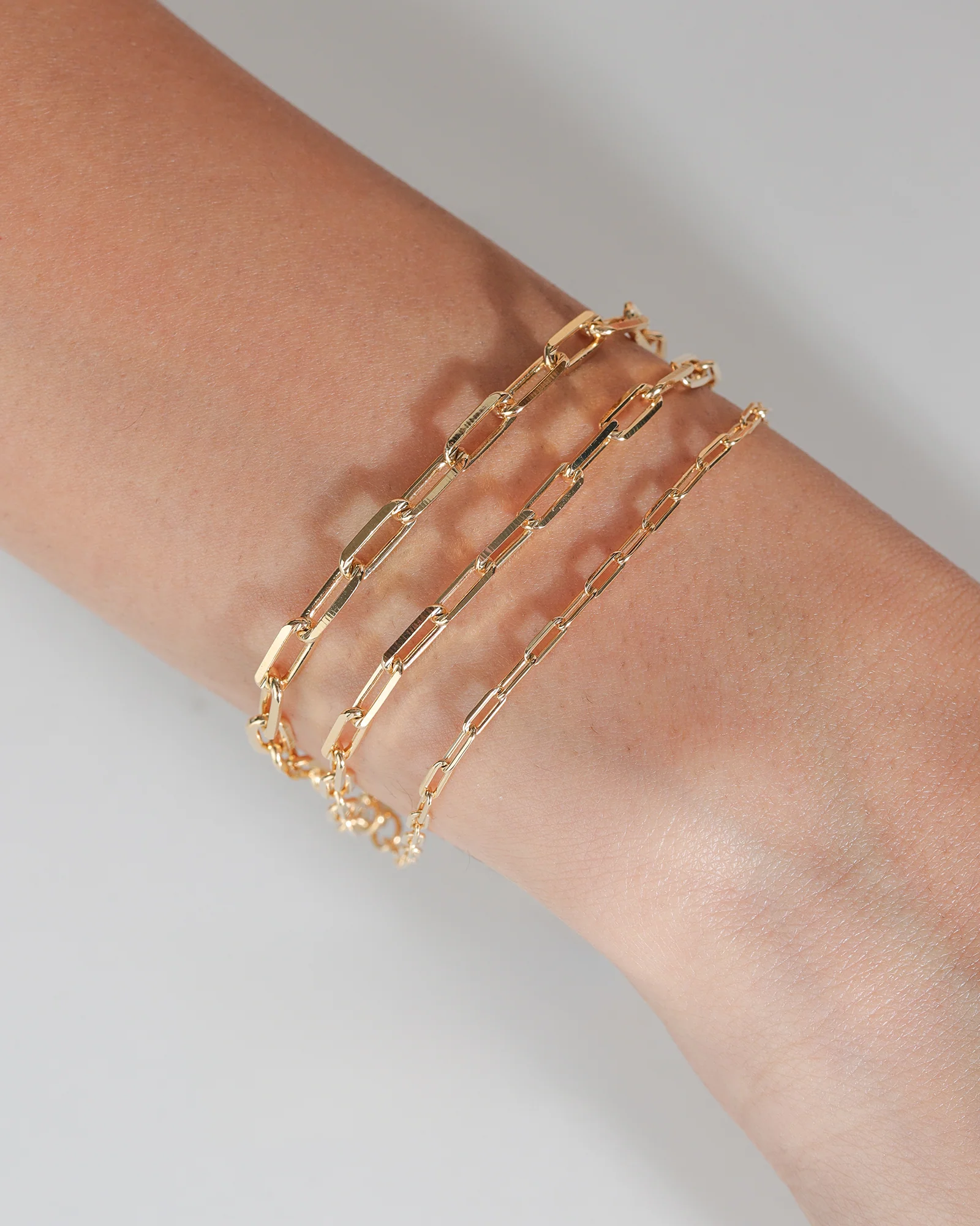 3 Row Mix Paperclip Bracelet - Image 2