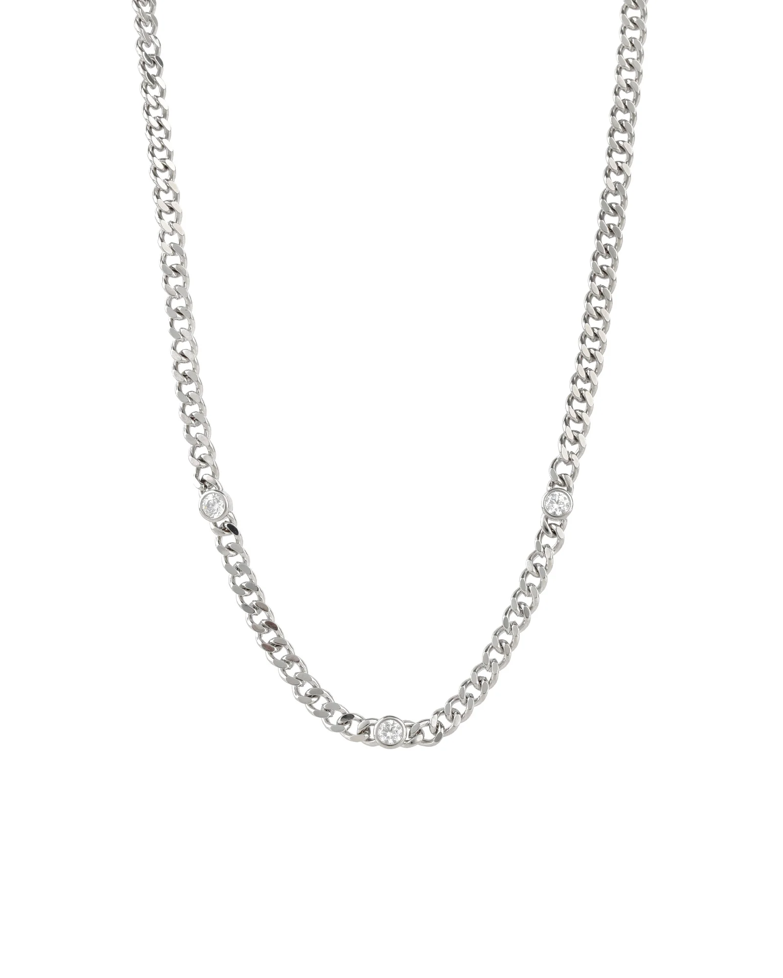 Cuban Link 3 CZ Necklace | 4mm