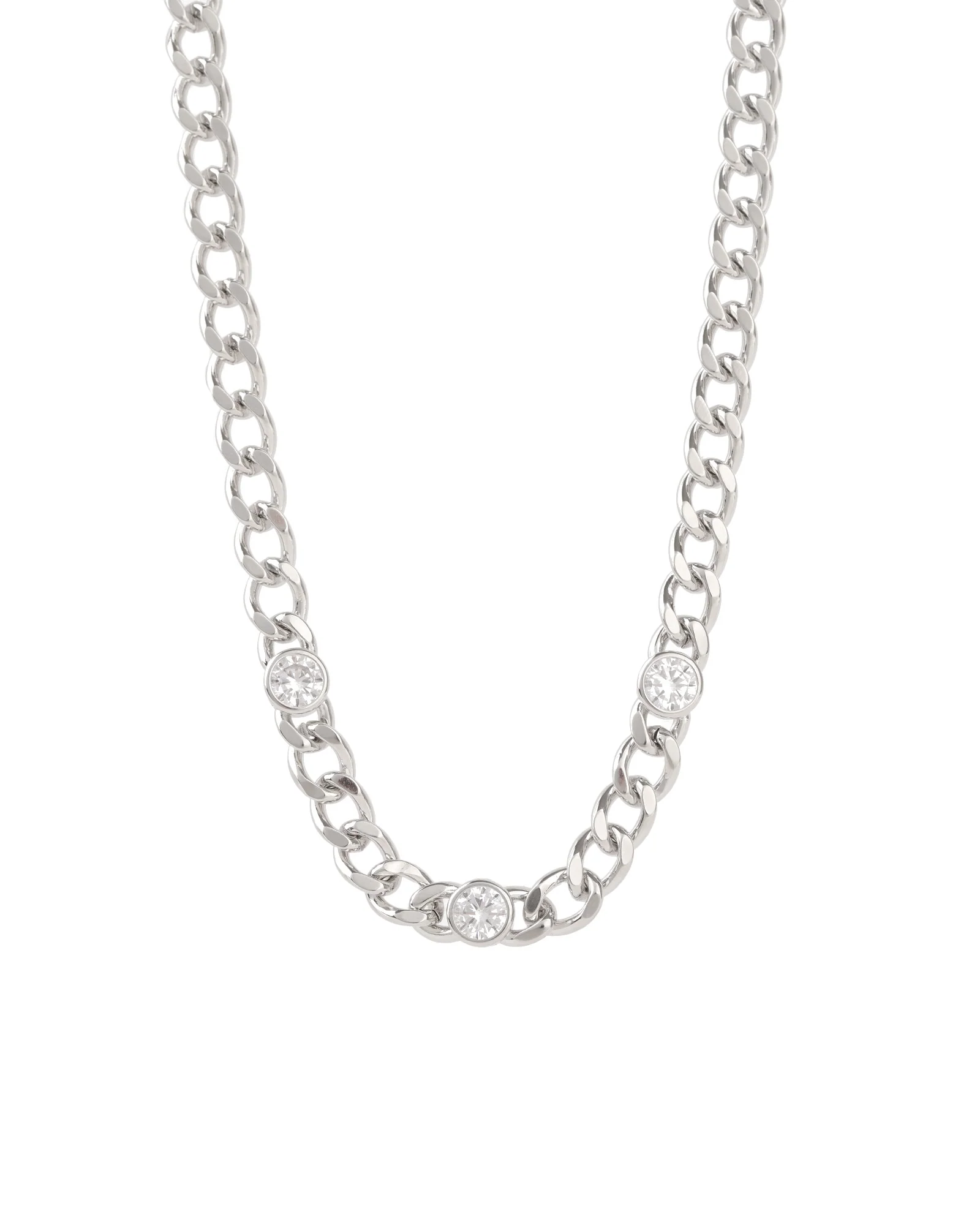 Cuban Link 3 CZ Necklace | 7mm
