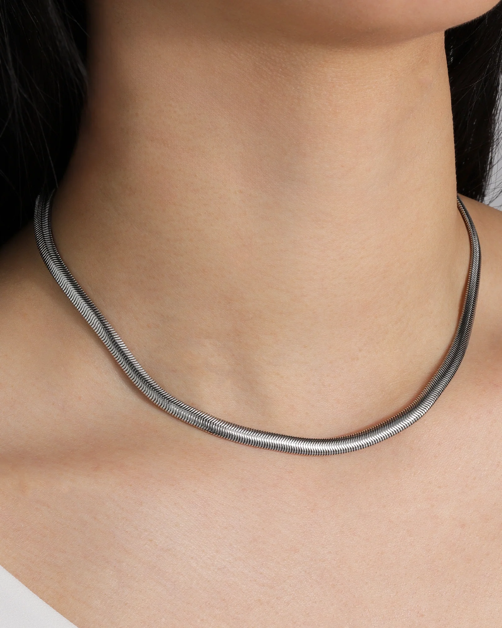 Flat Snake Chain Necklace | 5mm - Image 2