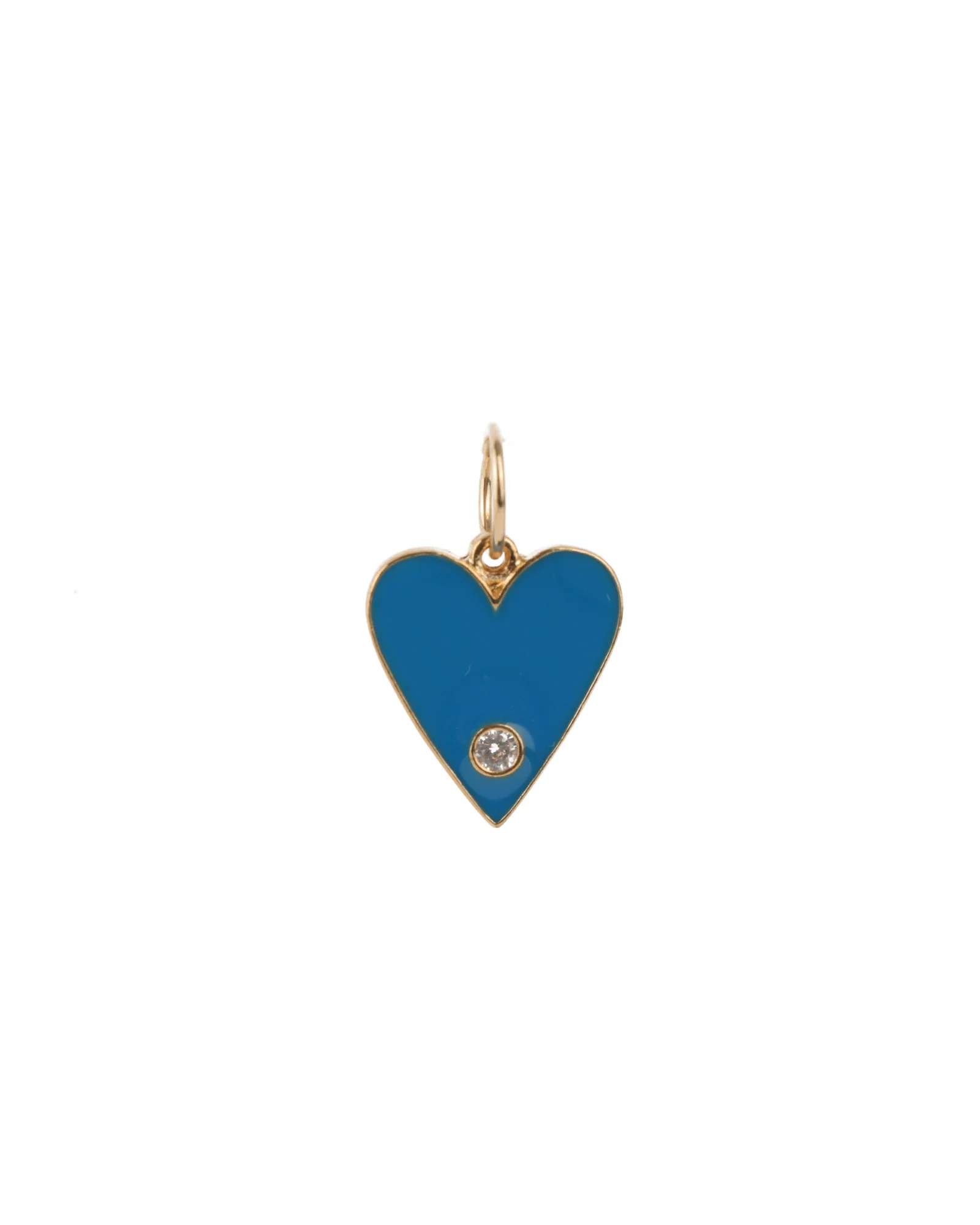 Heart Single CZ Enamel Charm