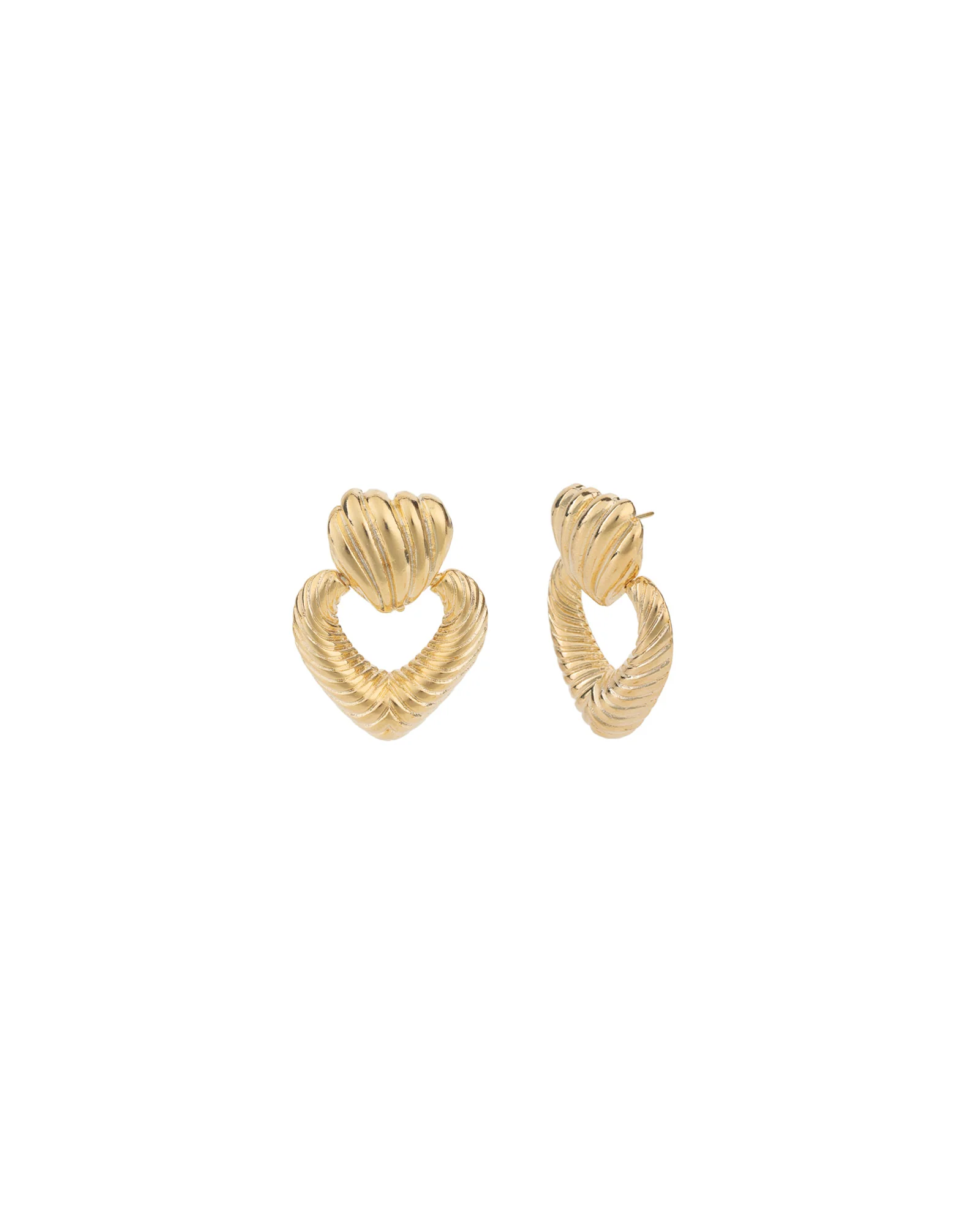 Heart Texture Drop Studs