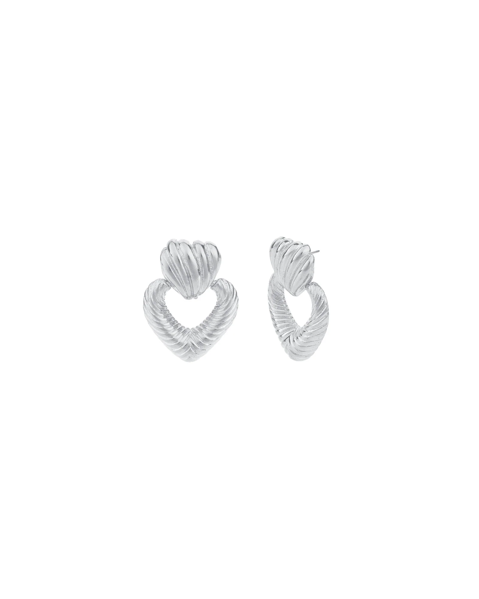 Heart Texture Drop Studs
