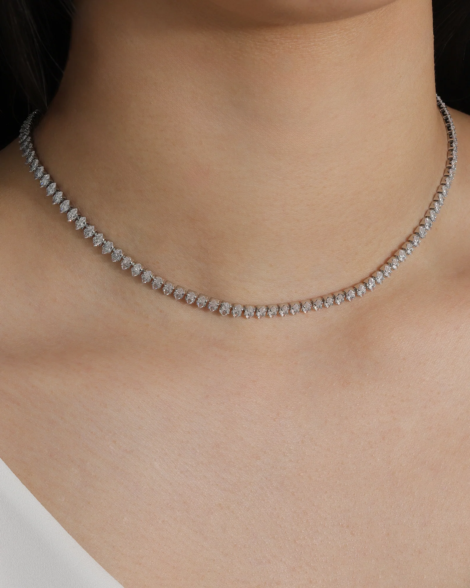 Marquise CZ Tennis Necklace | 4mm - Image 2