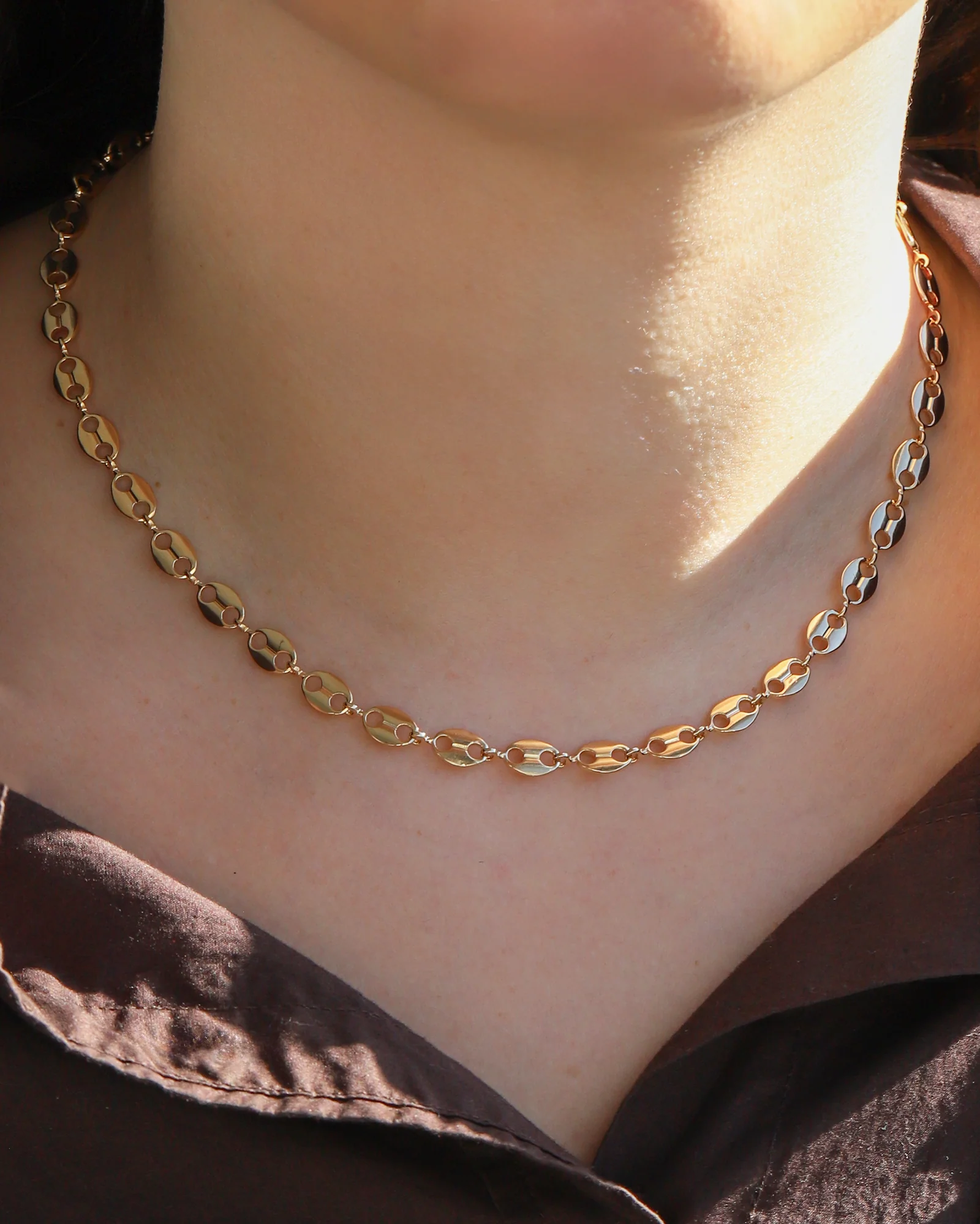 Oval Mariner Link Necklace - Image 2