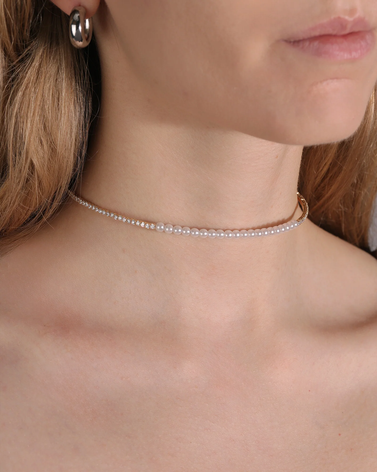 Pearl CZ Choker - Image 2