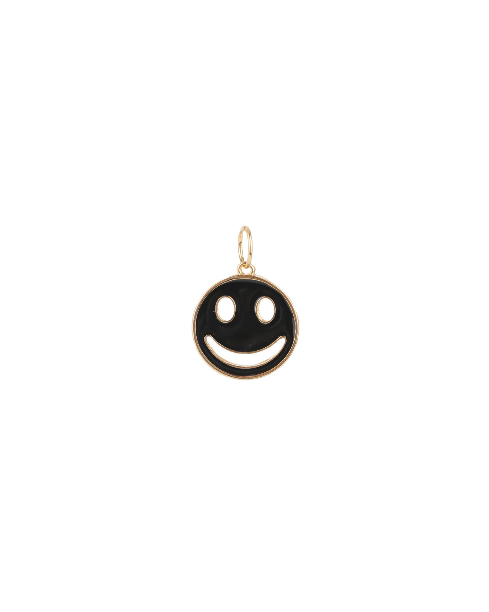 Round Smiley Face Enamel Charm