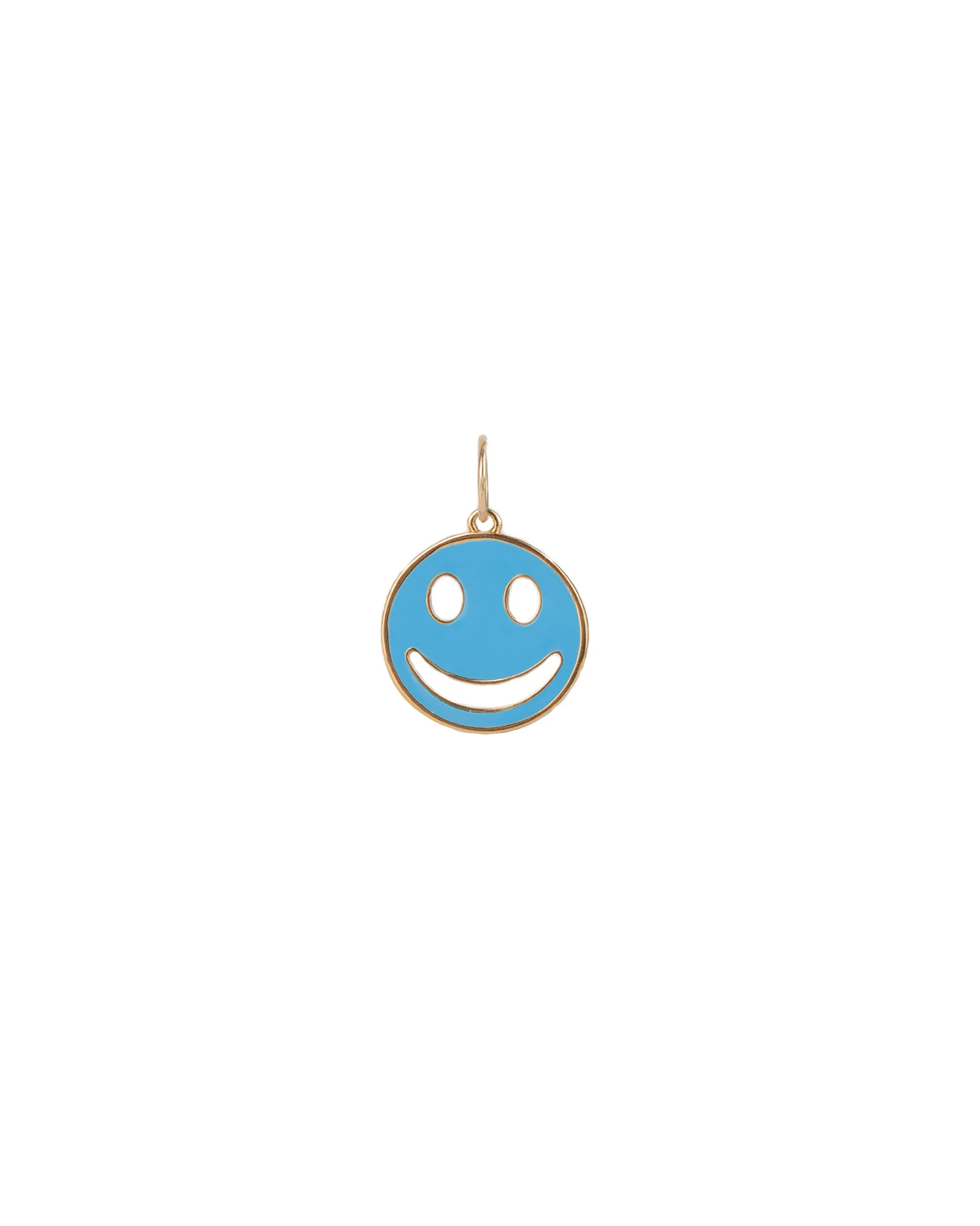 Round Smiley Face Enamel Charm