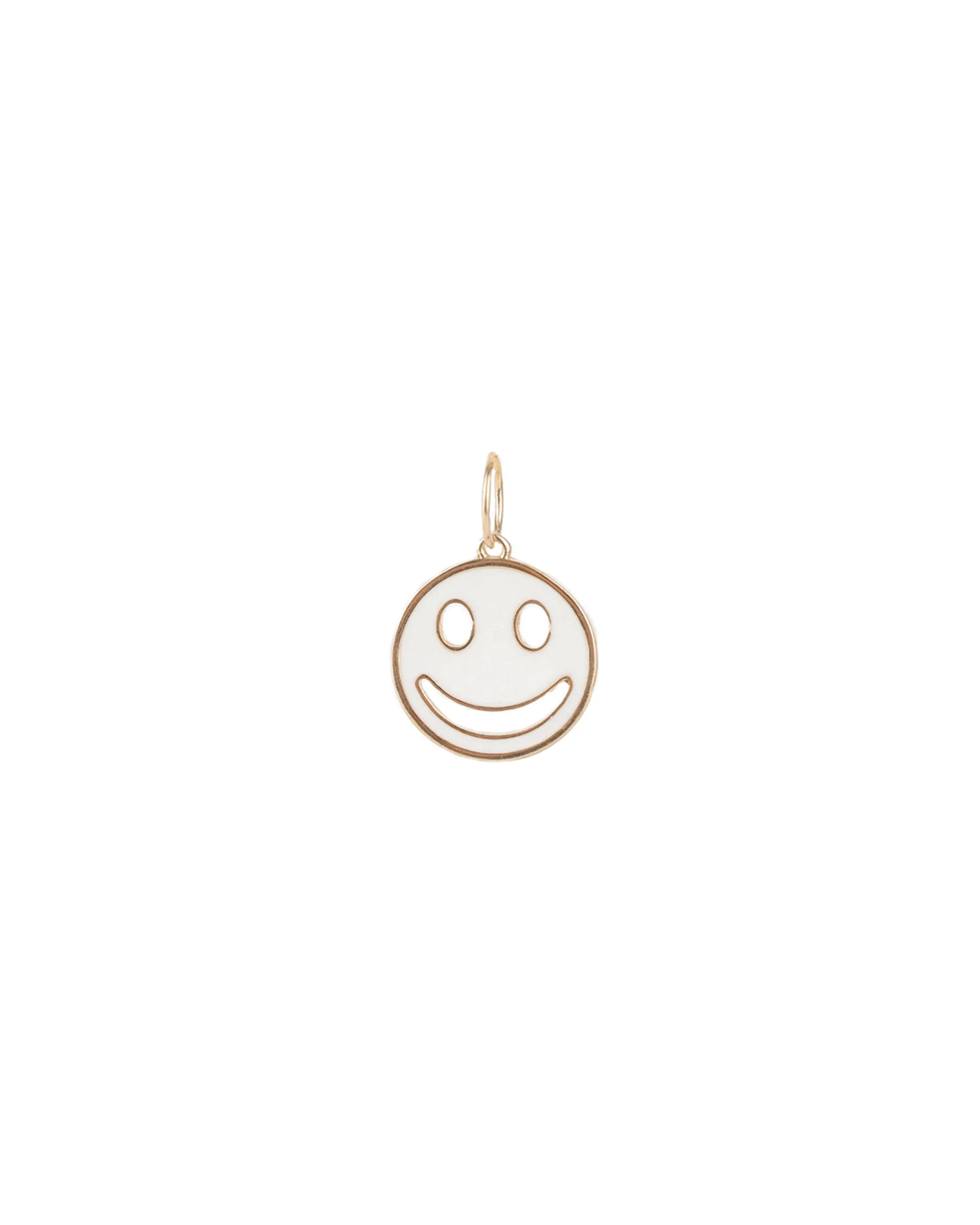 Round Smiley Face Enamel Charm