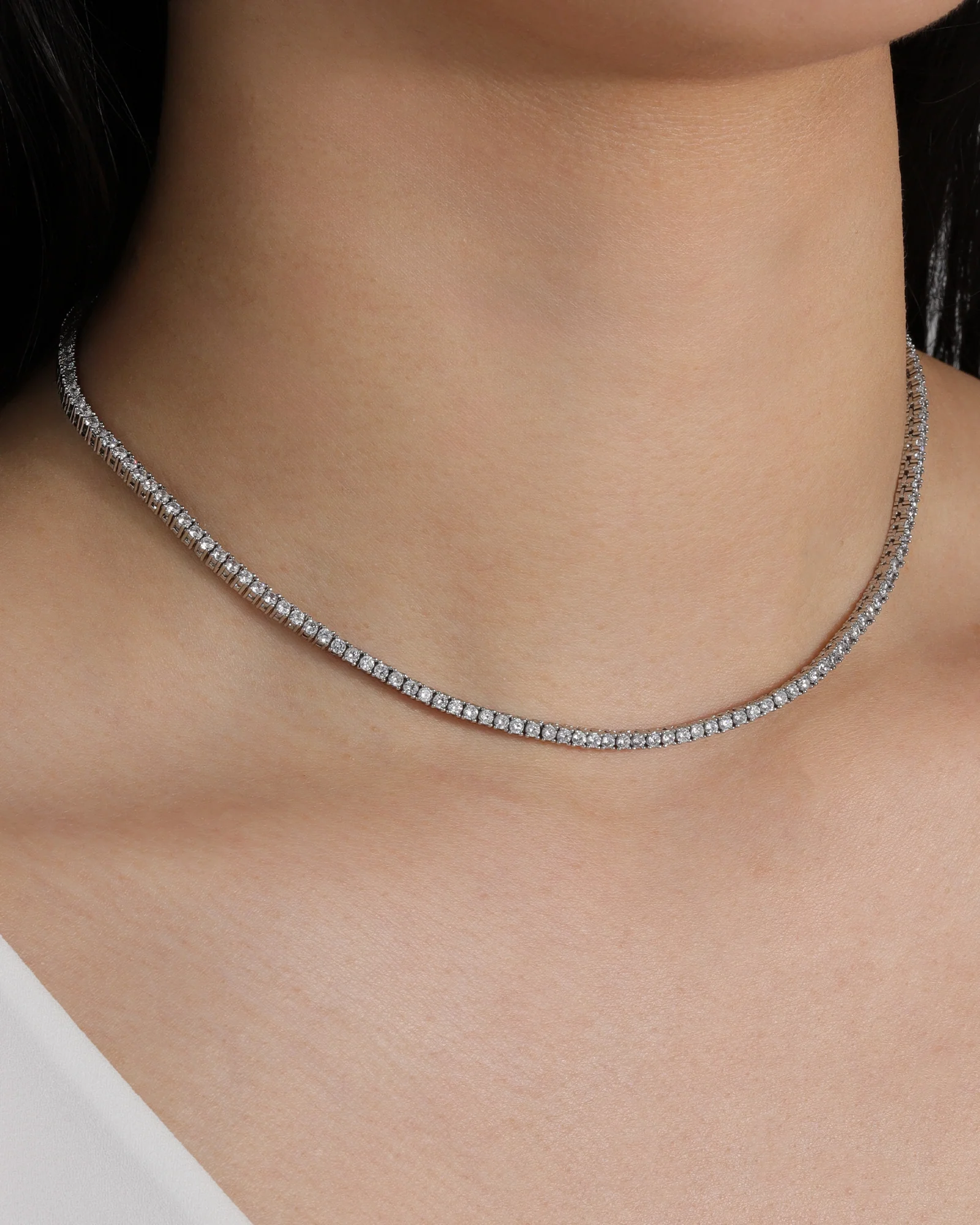 Tennis CZ Necklace | 3mm - Image 2