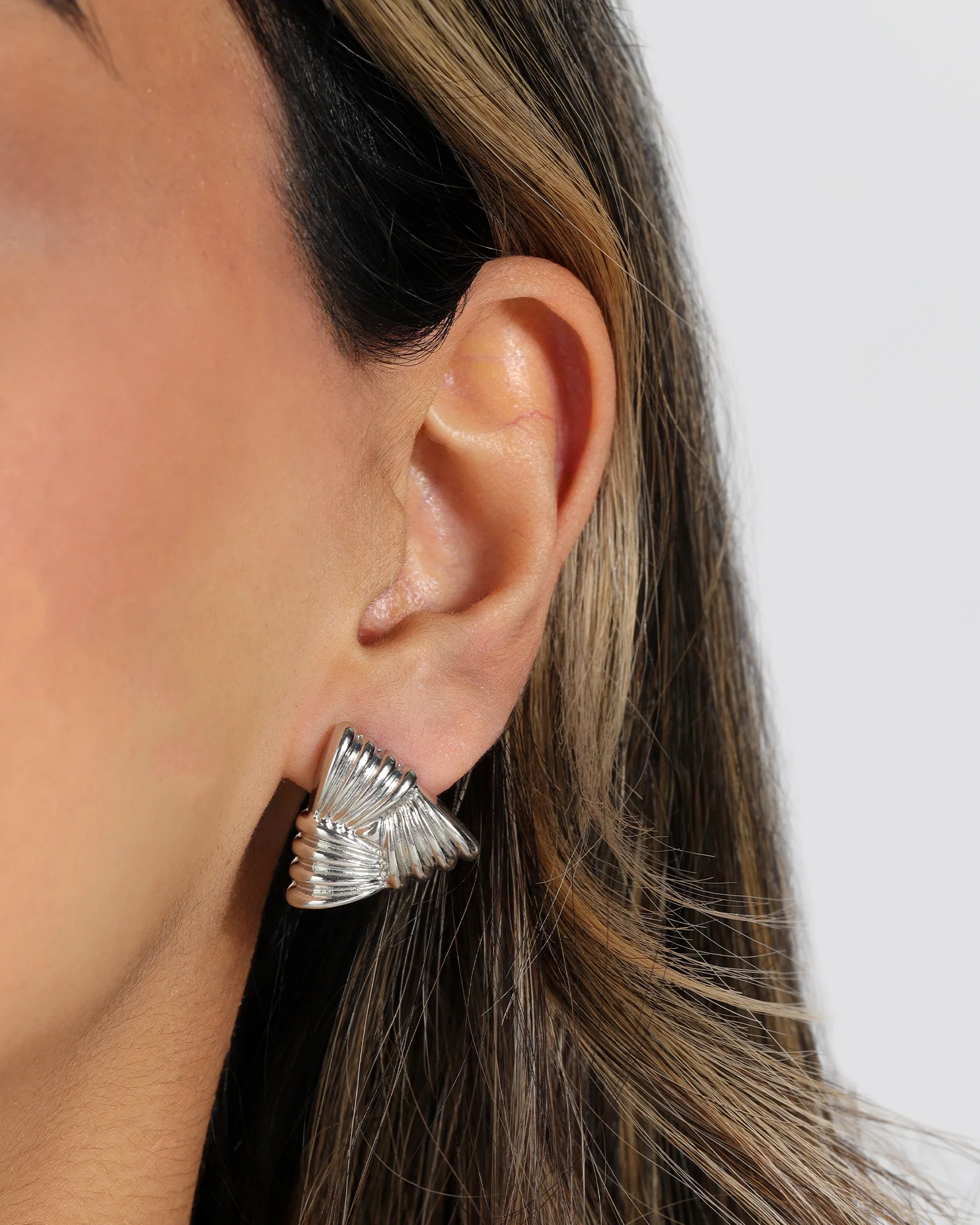 Woven Triangle Studs - Image 2